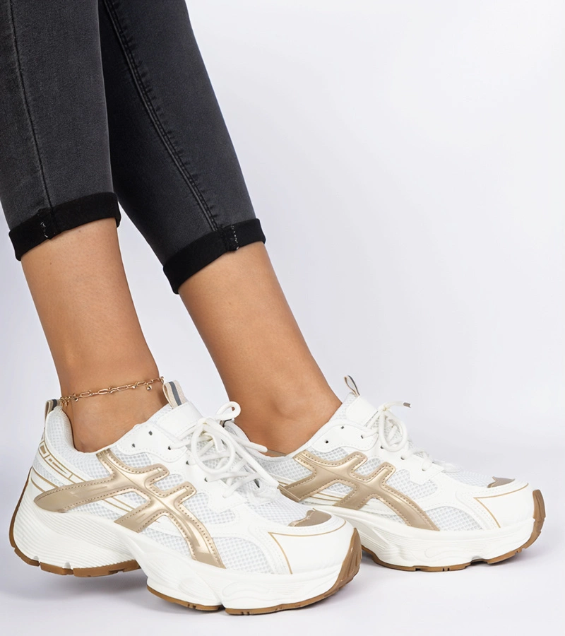 Gemre Adidași bej pentru femei cu talpă masivă Enos