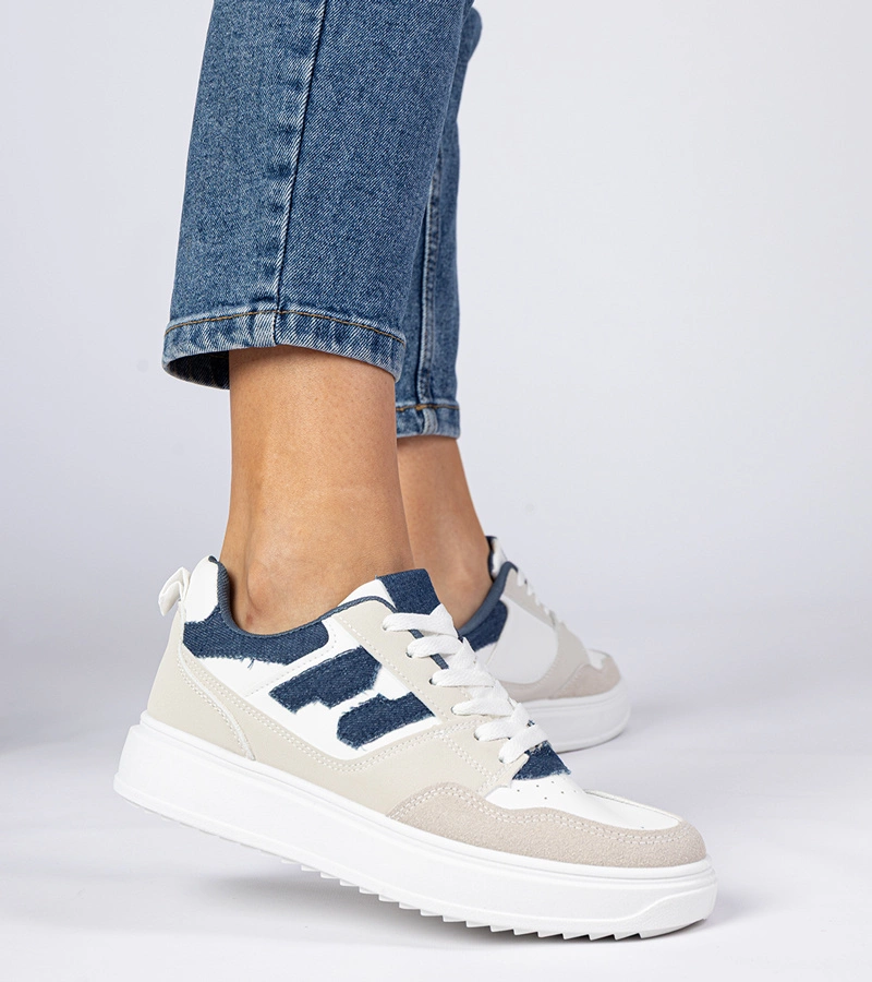 Gemre Adidași damă albi-albaștri Lavria