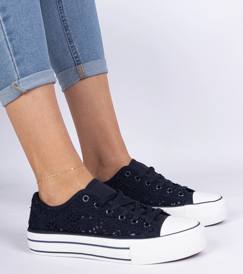 Gemre Pantofi sport bleumarin de damă perforați Fernansis