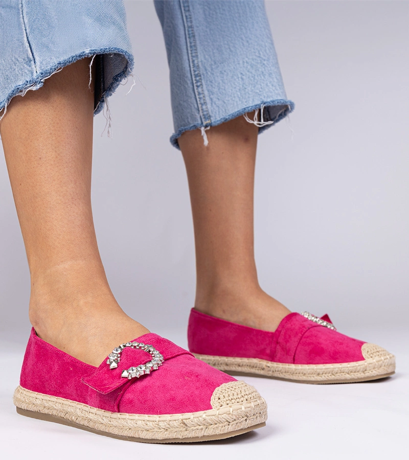 Gemre Pink espadrilles adorned with rhinestones Maruta