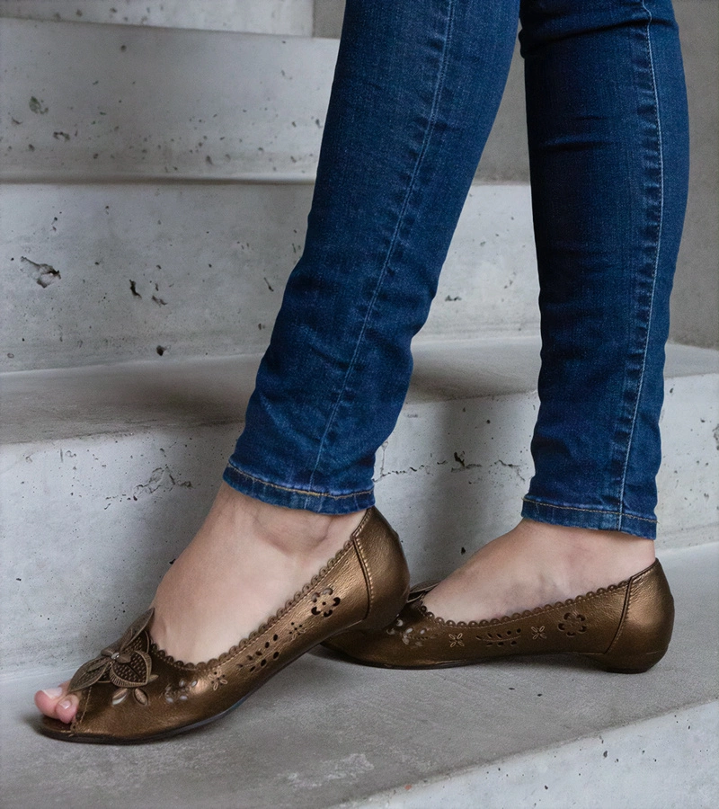 Gemre Balerini maro decupați cu vârf deschis Ursull