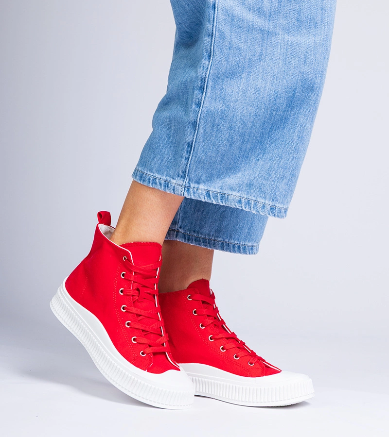 Gemre Tenis roșu cu platformă Guerrino