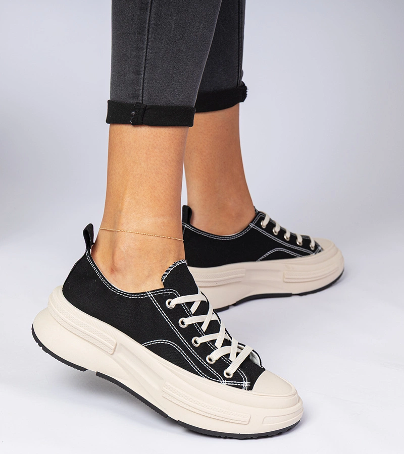 Gemre Tenisi negri de damă din material Katerin