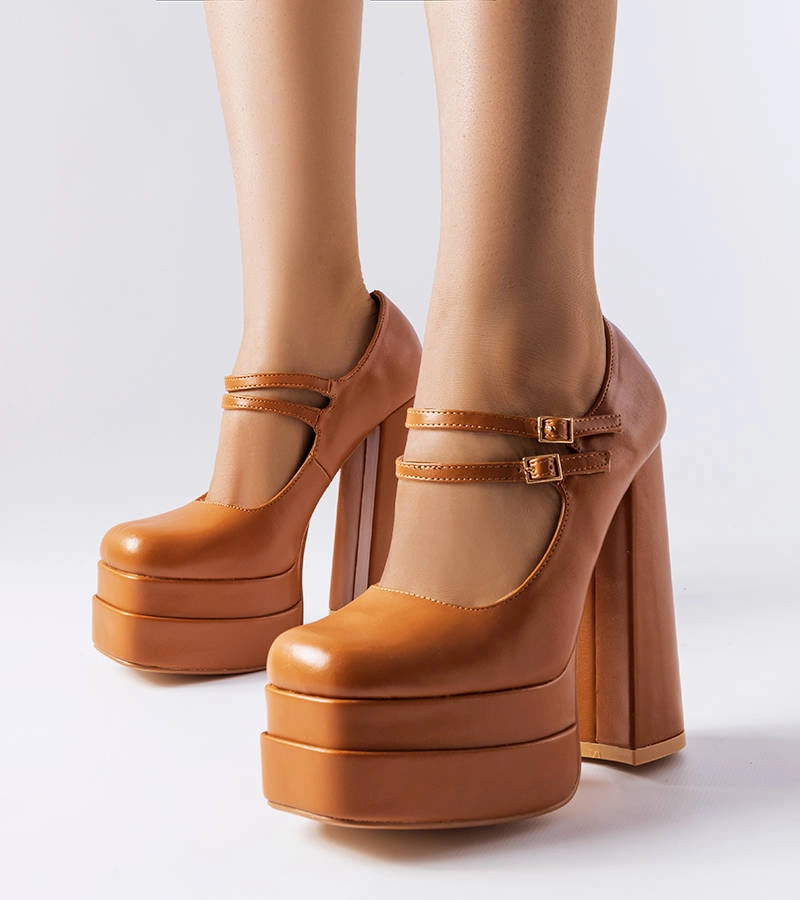 Gemre Pantofi cu toc înalt Chouinard maro