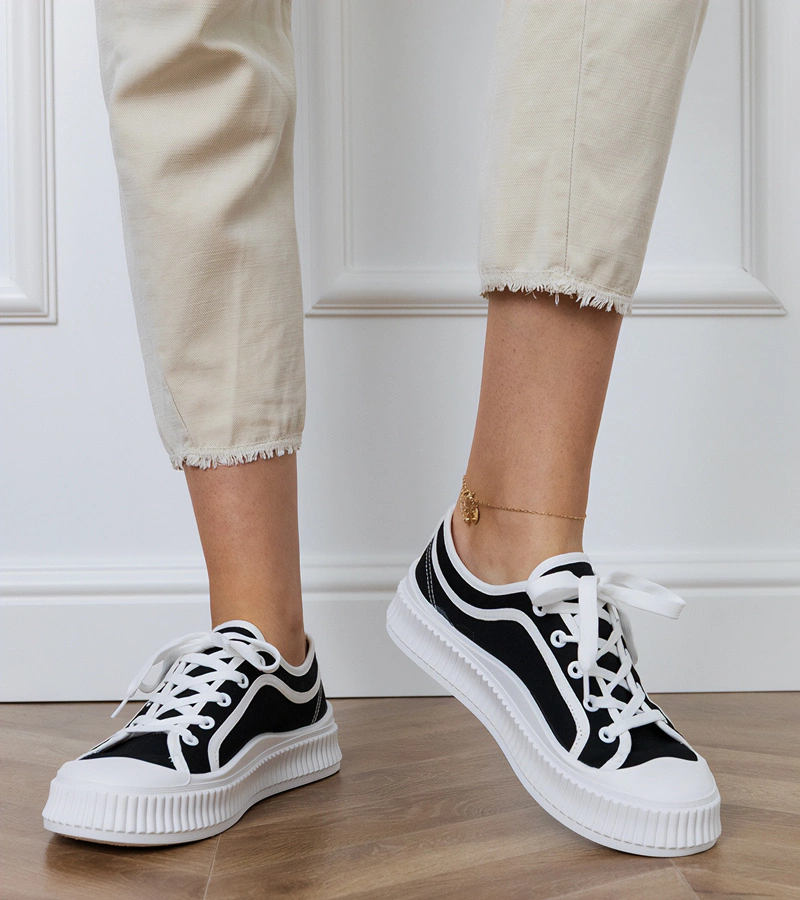 Gemre Adidași negri de damă cu platformă Salis