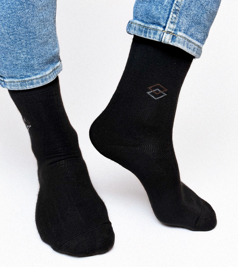 Gemre Black men's warm socks Narus