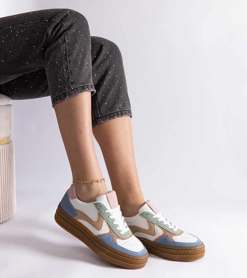 Gemre Adidași albaștri cu talpă de cauciuc Quica