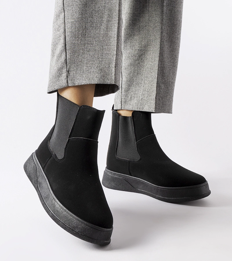 Gemre Black platform ankle boots Benilde