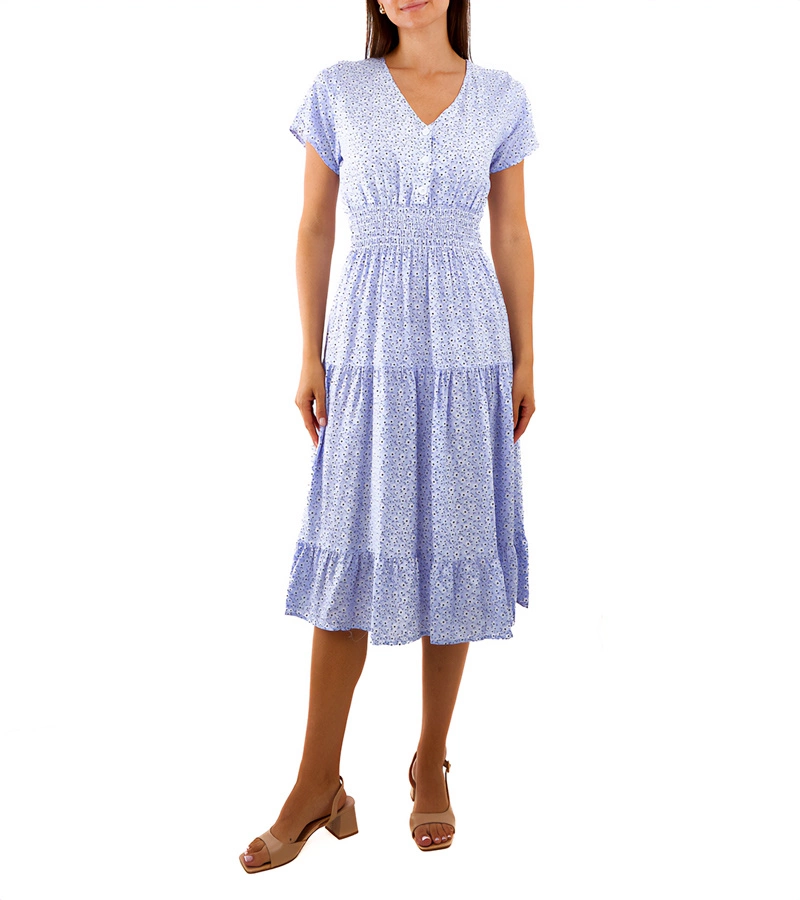 Gemre Rochie mov cu flori de Generoso