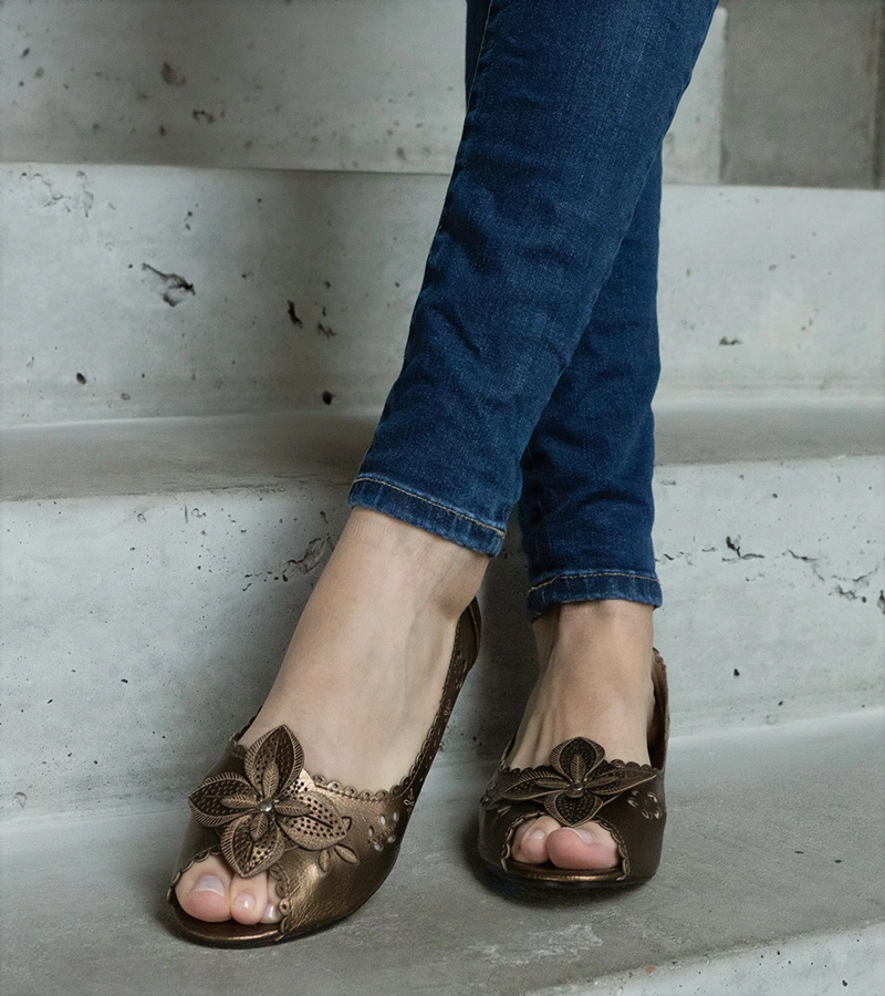 Gemre Balerini maro decupați cu vârf deschis Ursull