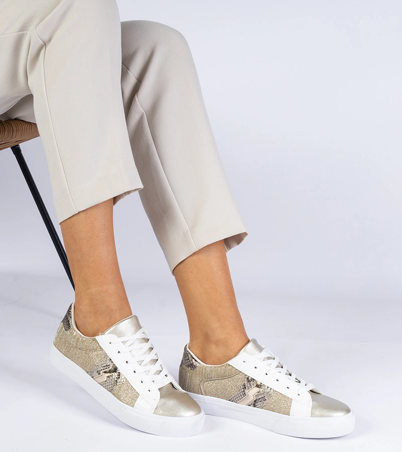 Gemre Tenisi aurii de damă cu motiv animalier Walorin