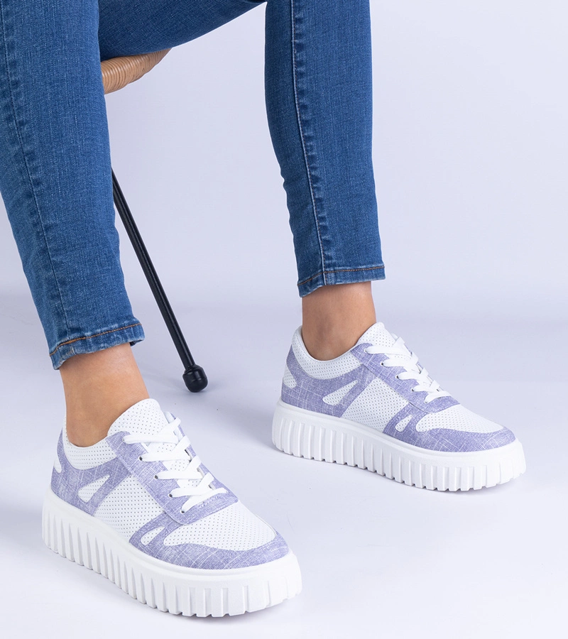 Gemre Adidași mov perforați pe talpă masivă Lusinda