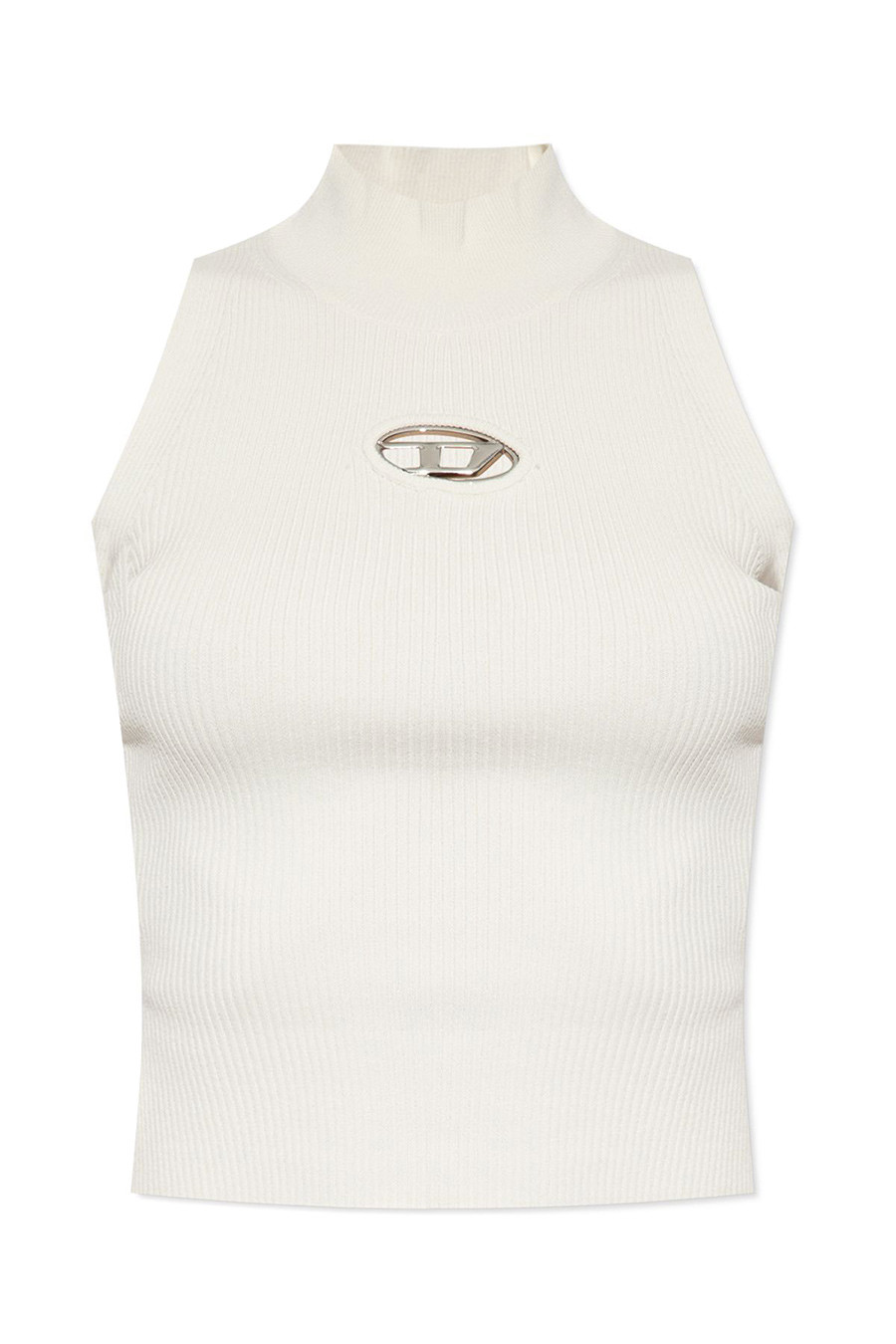 Дизел бял топ с поло яка