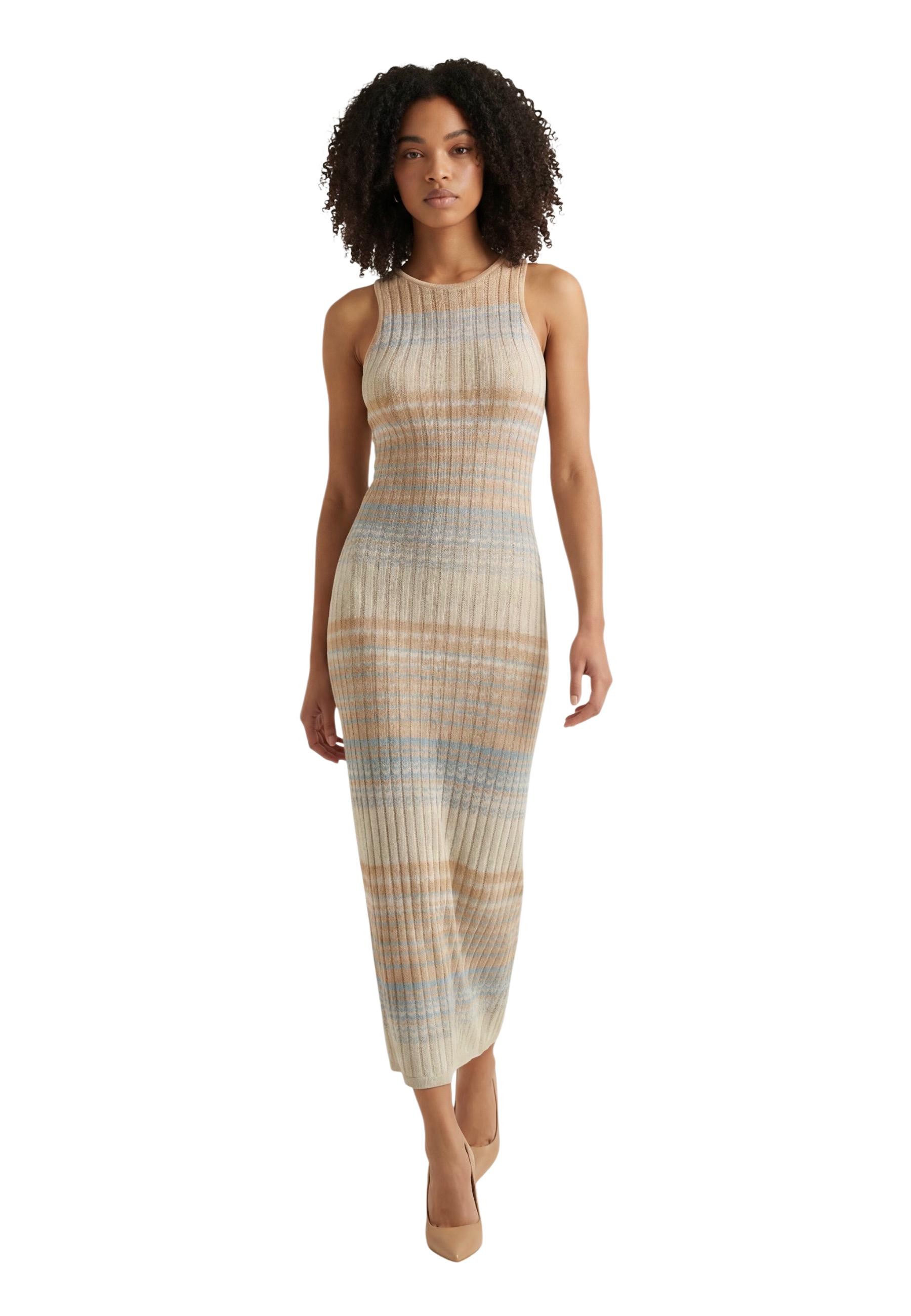 Guess pruhované midi šaty bez rukávů