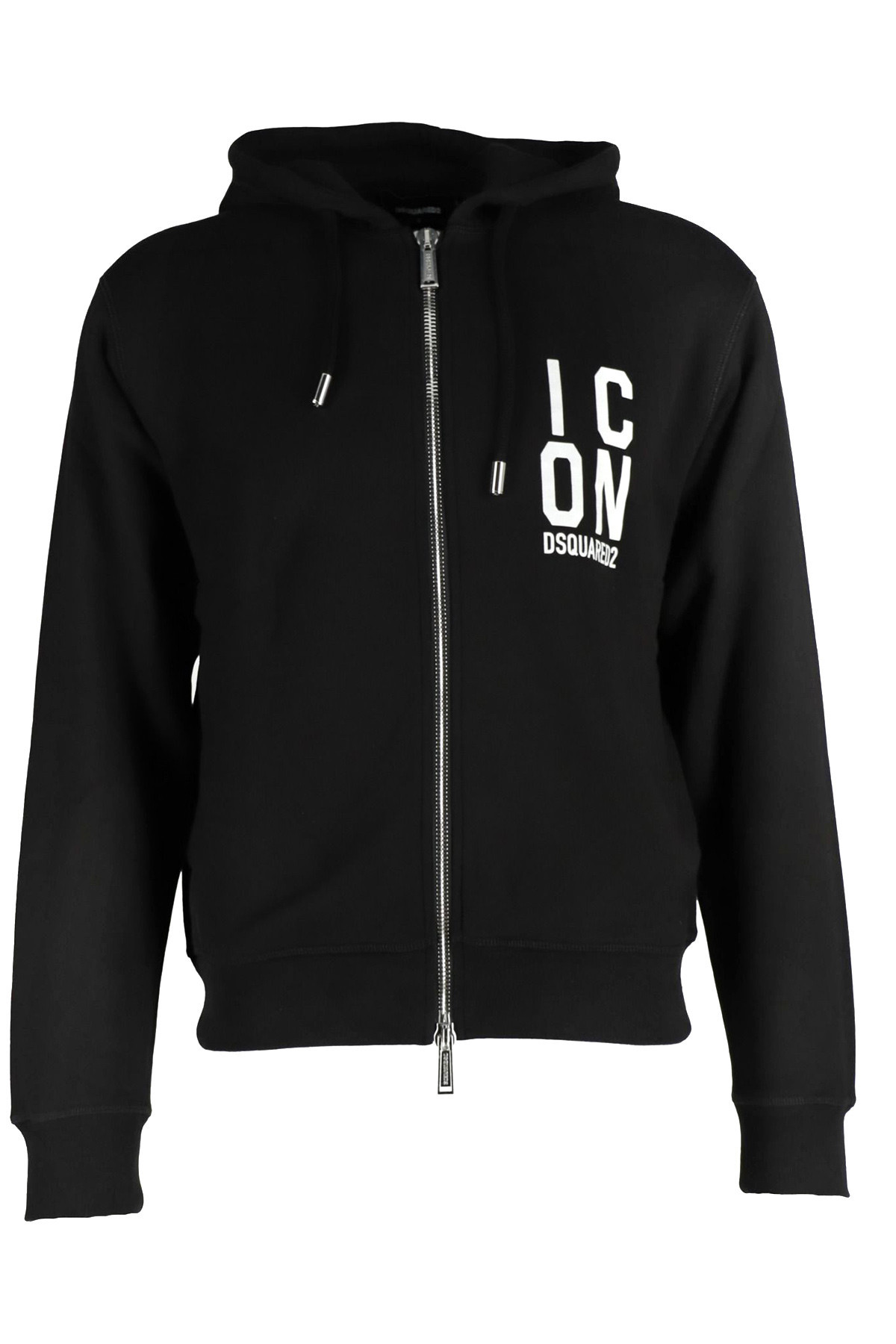 Čierna mikina Dsquared2 s kapucňou