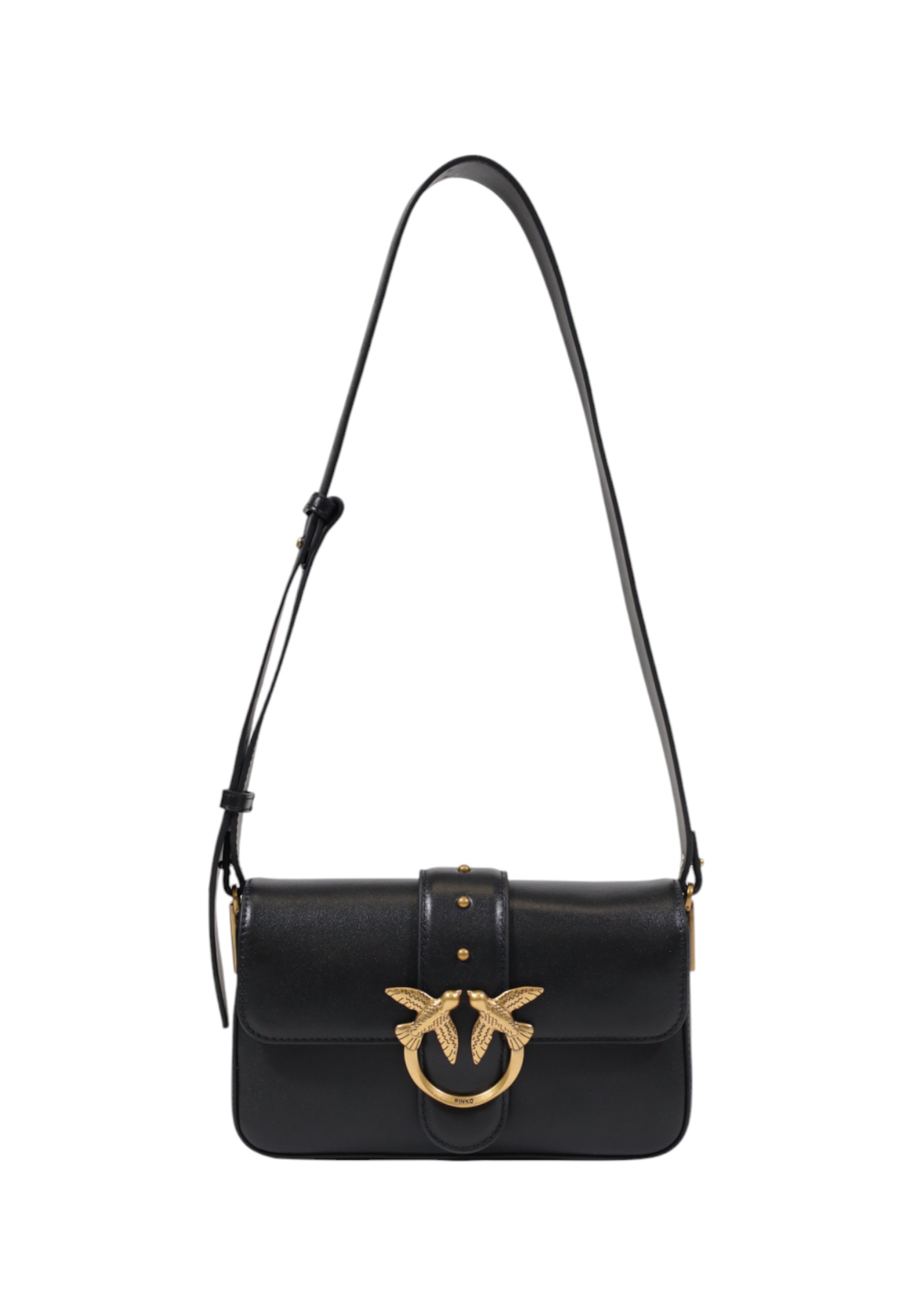 Кожена чанта през рамо Pinko