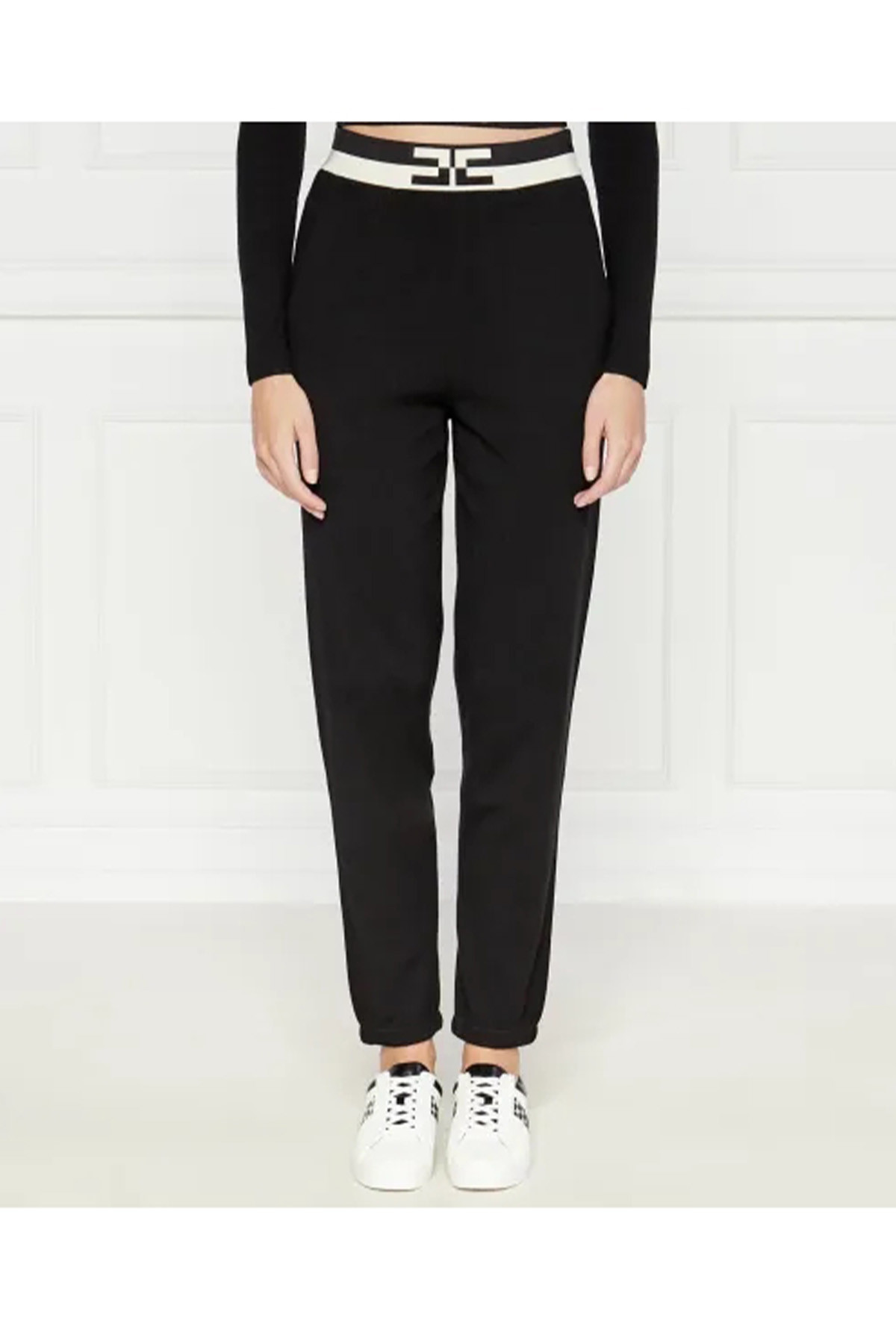 Черен панталон Elisabetta Franchi