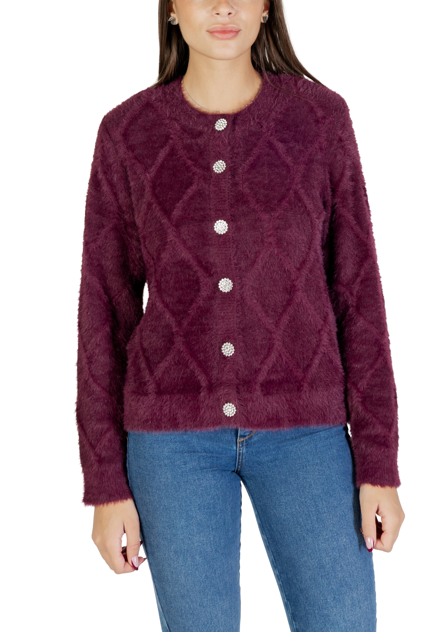 Fialový cardigan Jacqueline De Yong