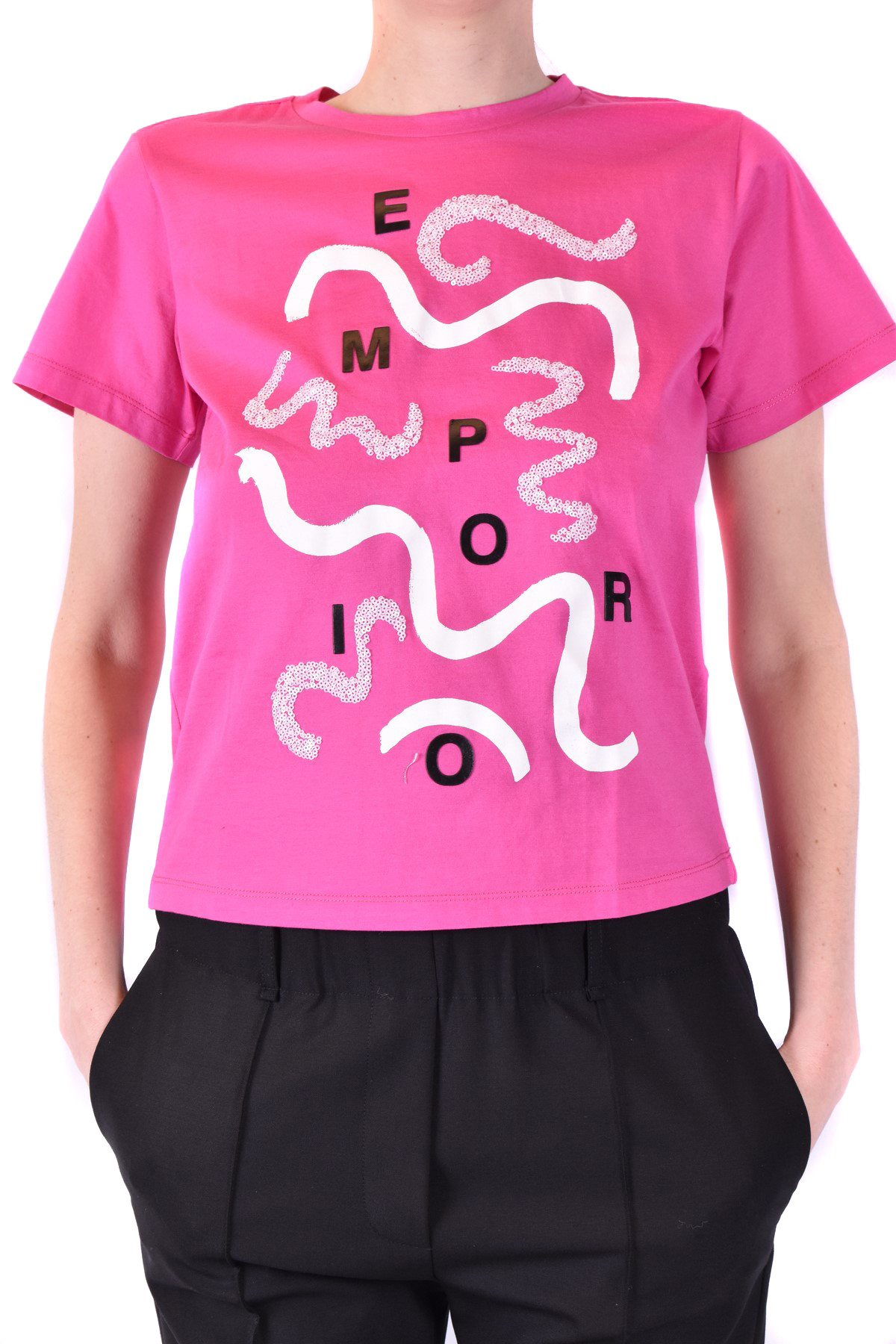 Ružové tričko Emporio Armani