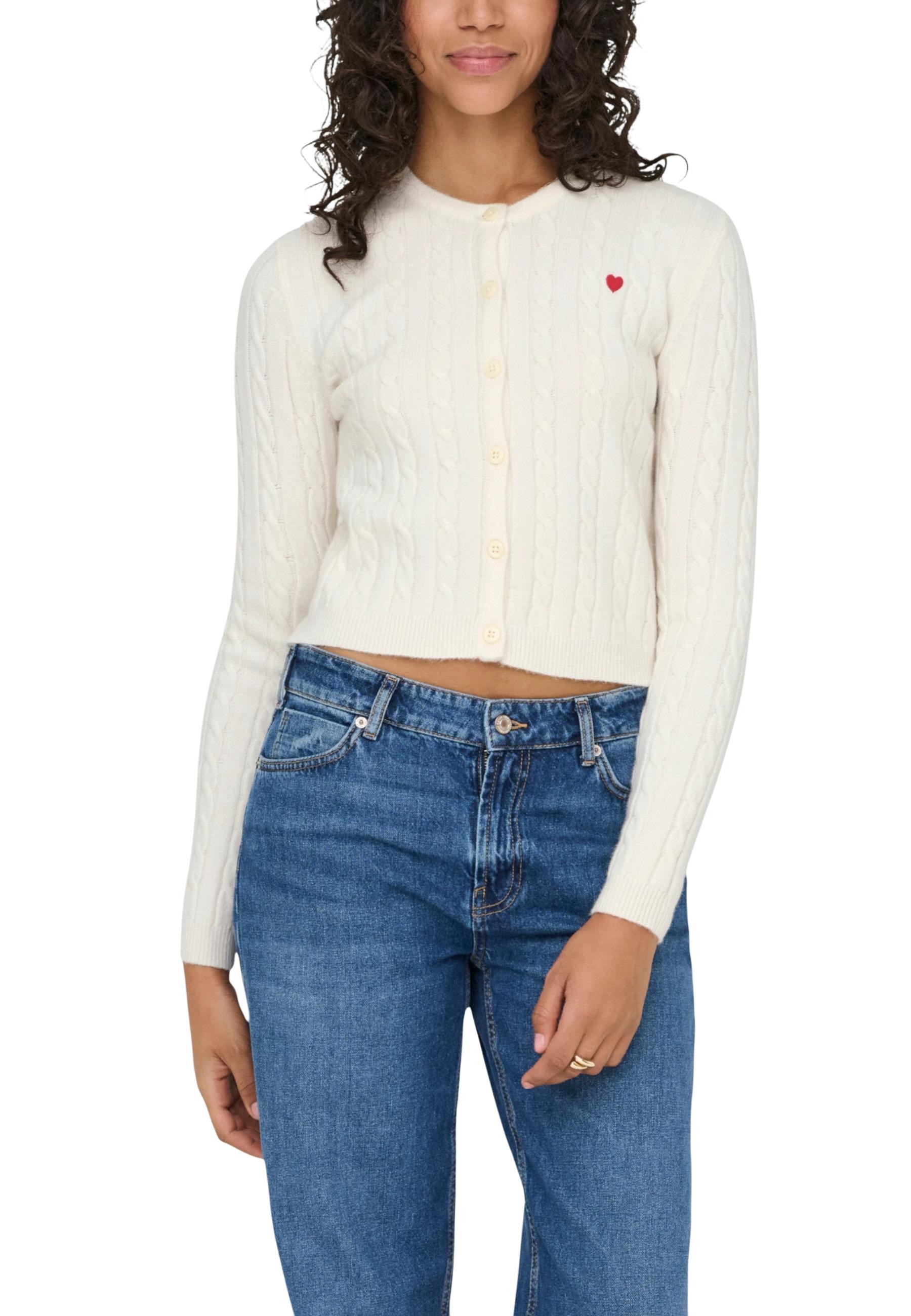 Bílý basic svetr s knoflíky