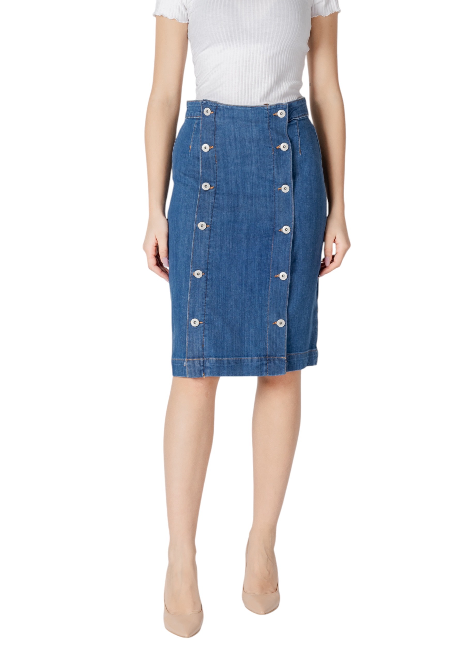 Дънкова пола Ichi с копчета