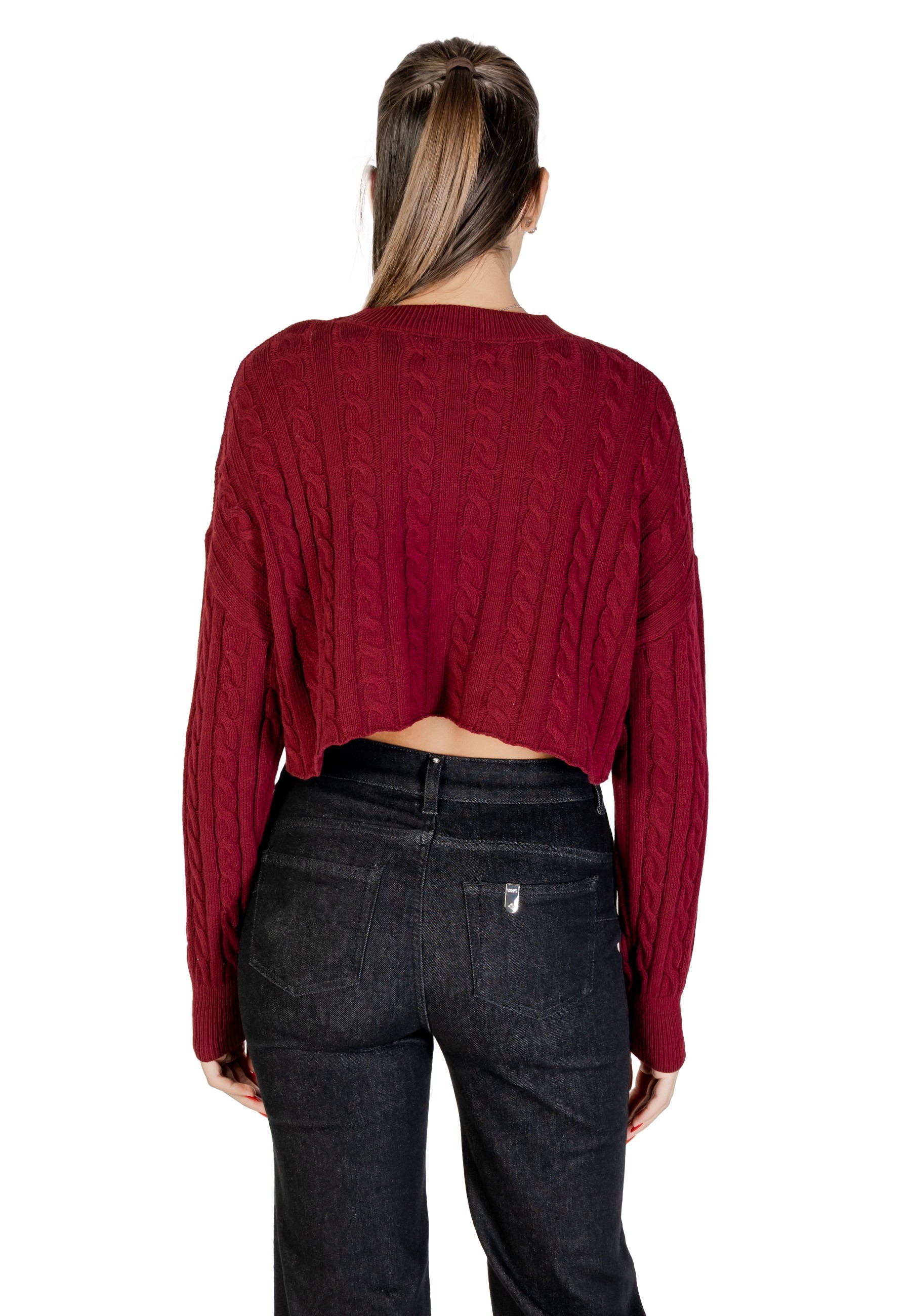 Červená crop mikina Only