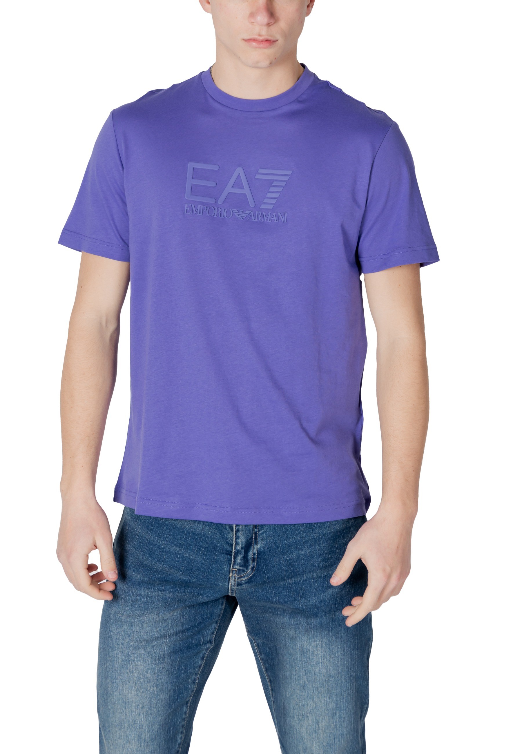 Fialové pánske tričko EA7