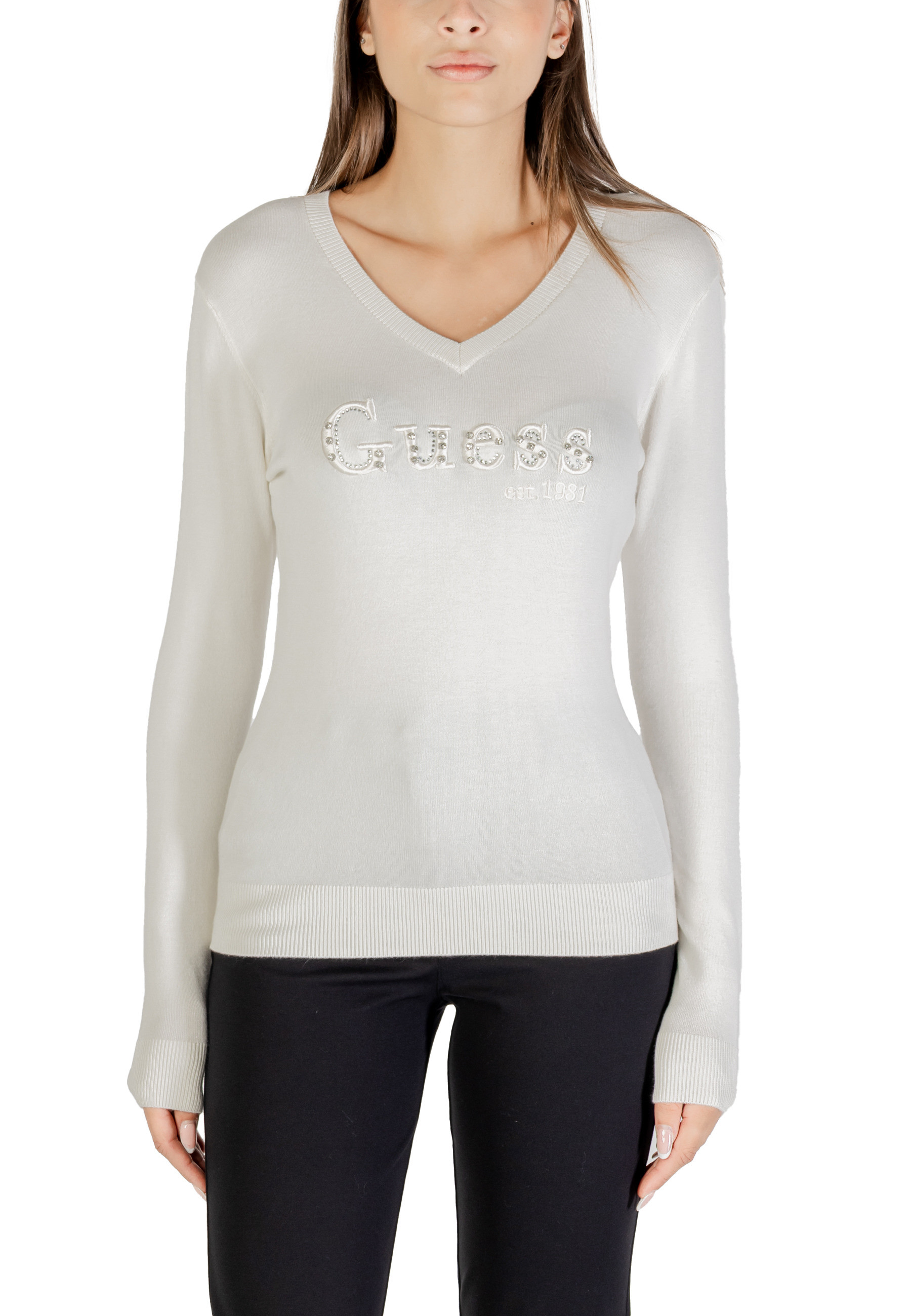 Guess dámský svetr s výstřihem do V