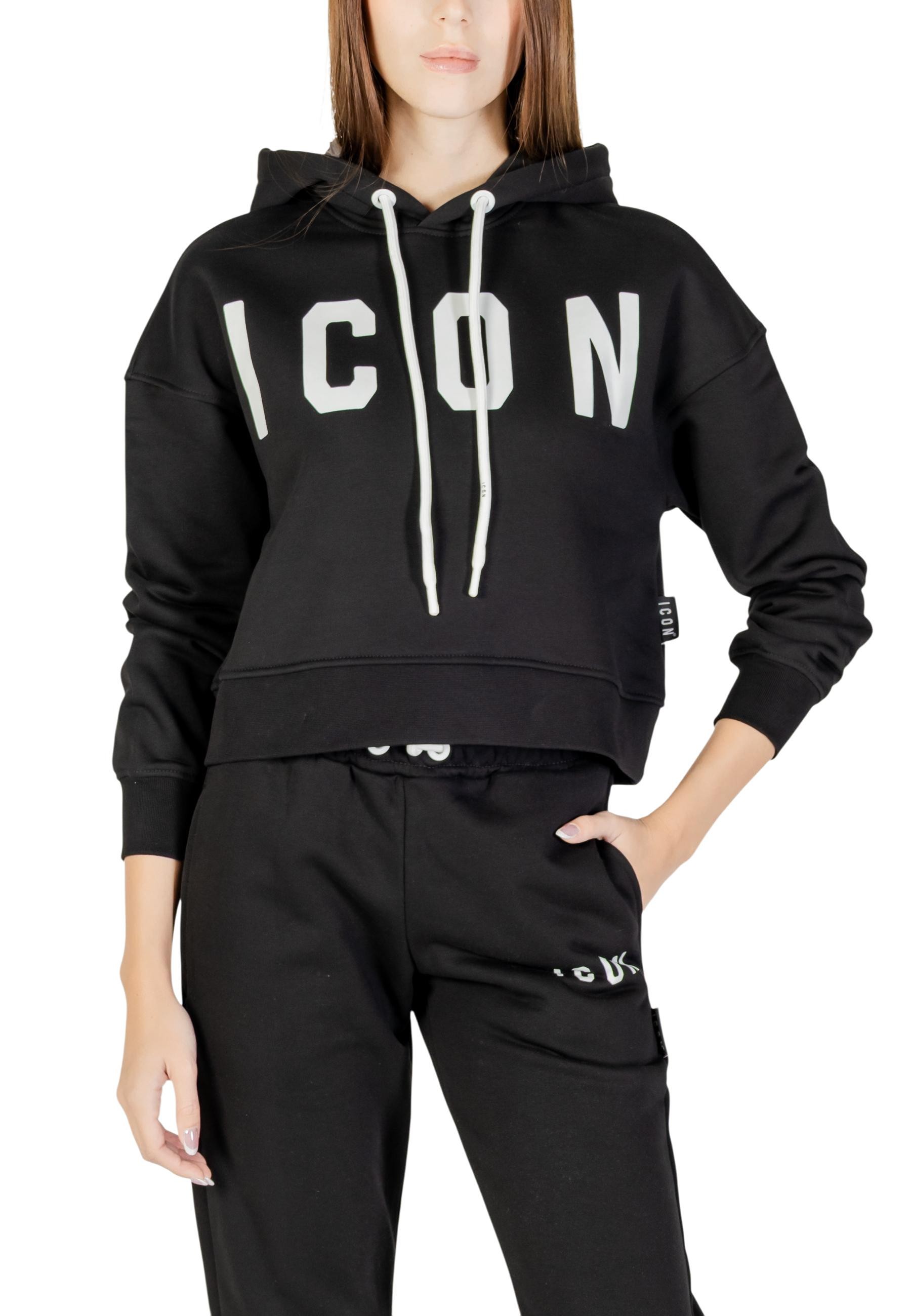 Černá mikina Icon s kapucí