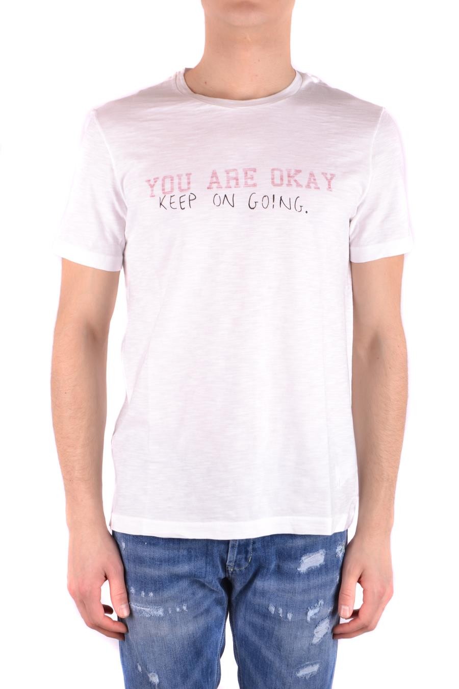 Бяла тениска Dondup с щампа