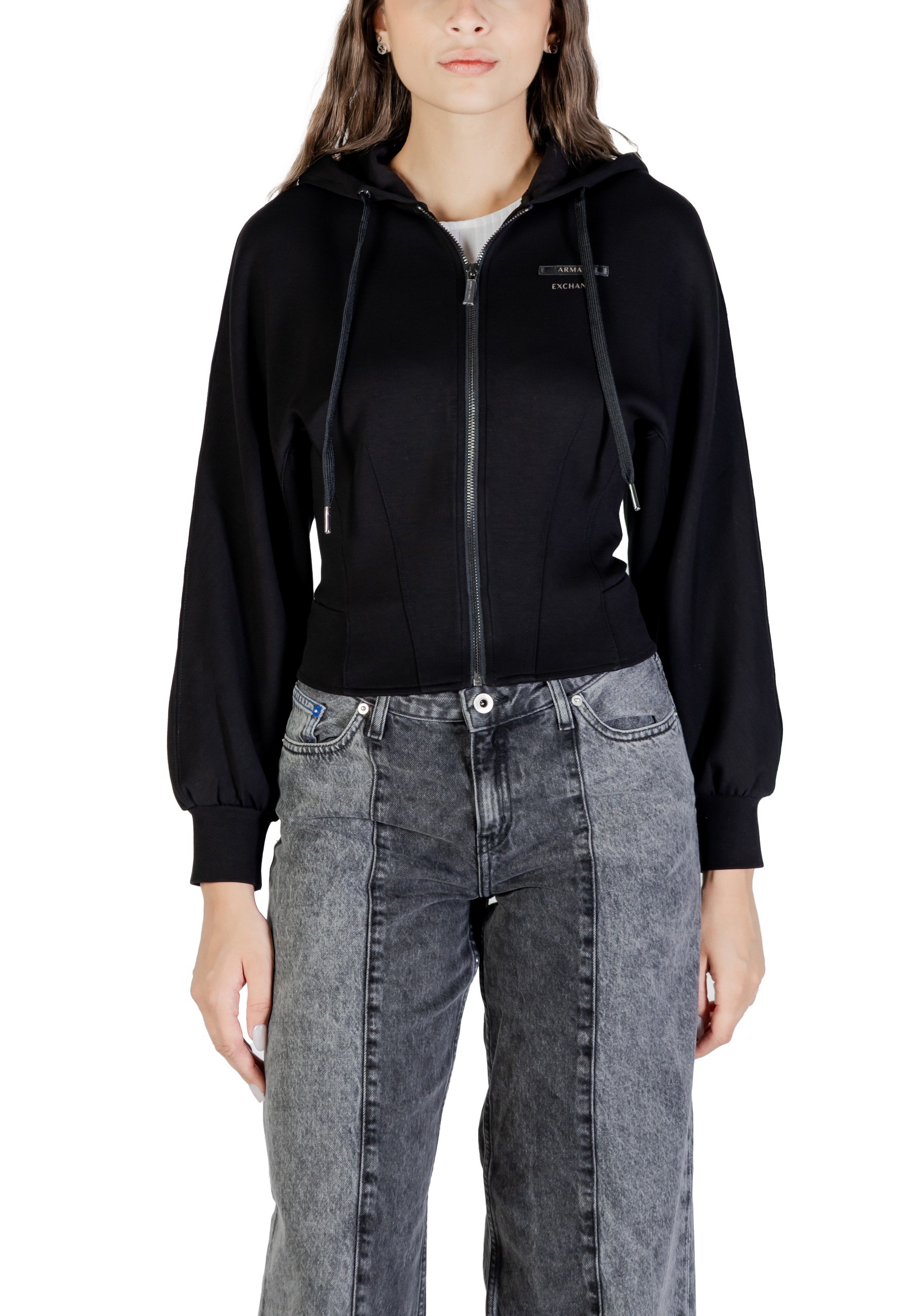 Черен суитшърт с цип Armani Exchange