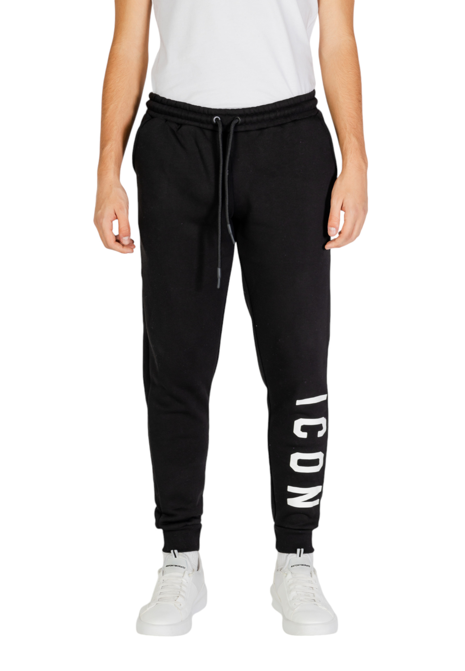 Černé pánské tepláky s vázáním