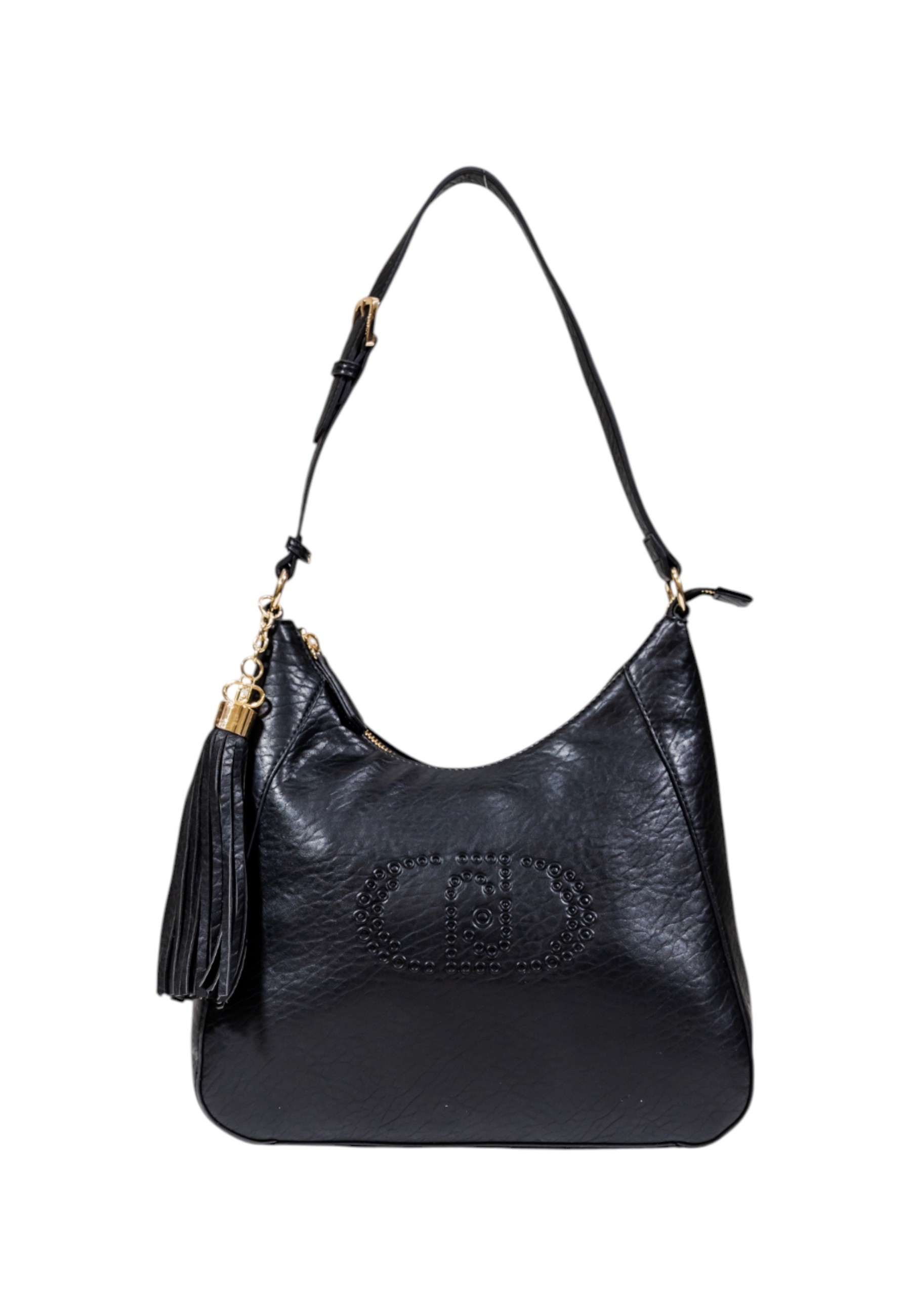 Черна чанта Liu Jo с декоративен пискюл