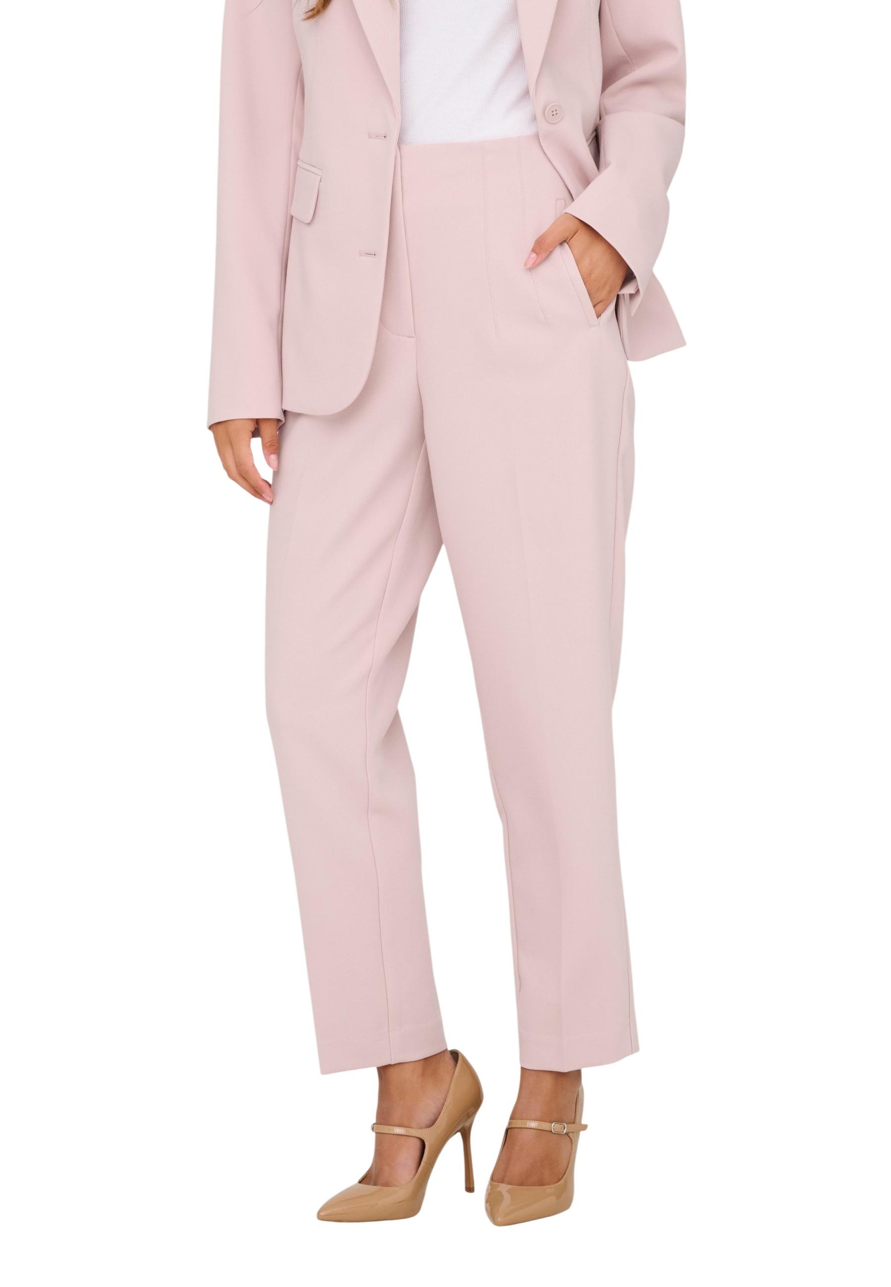 Růžové business kalhoty