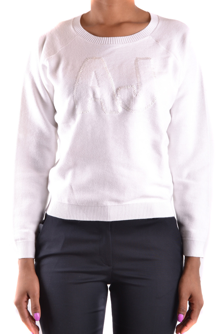 Бял пуловер Armani Jeans