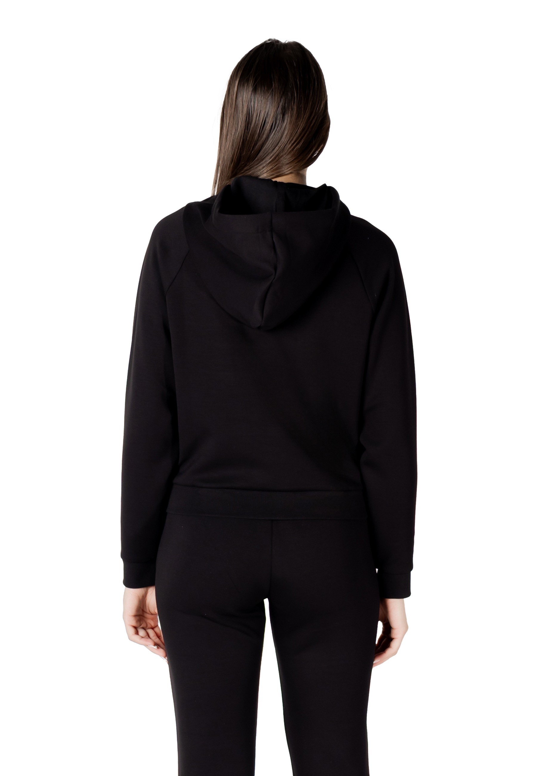 Armani Exchange čierna mikina s kapucňou