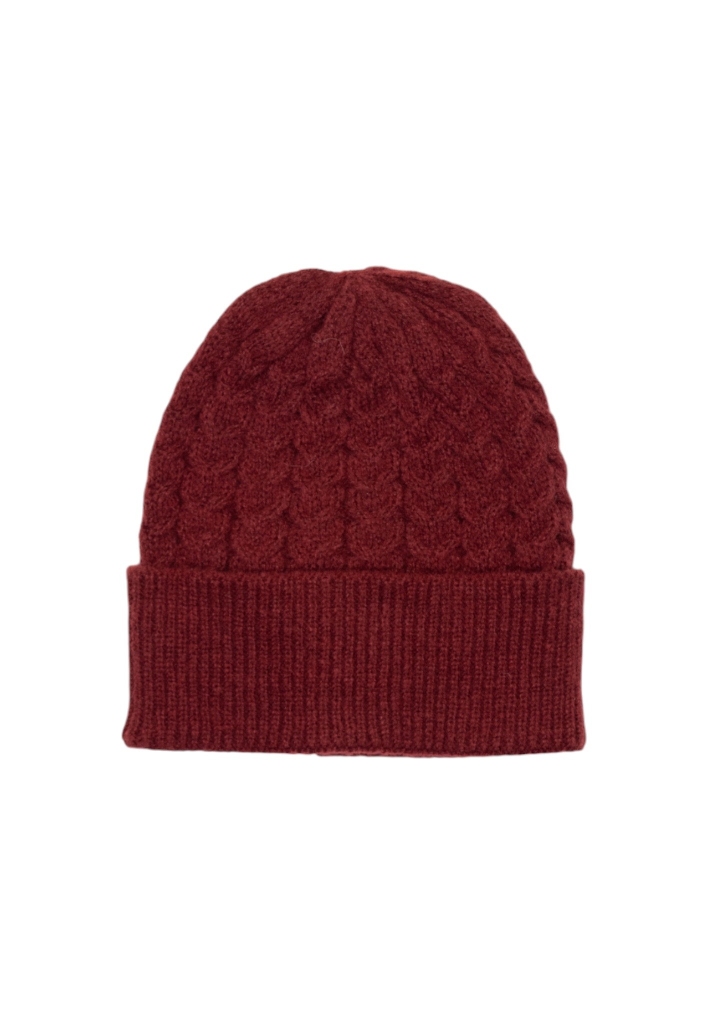 Pletená čepice bordó