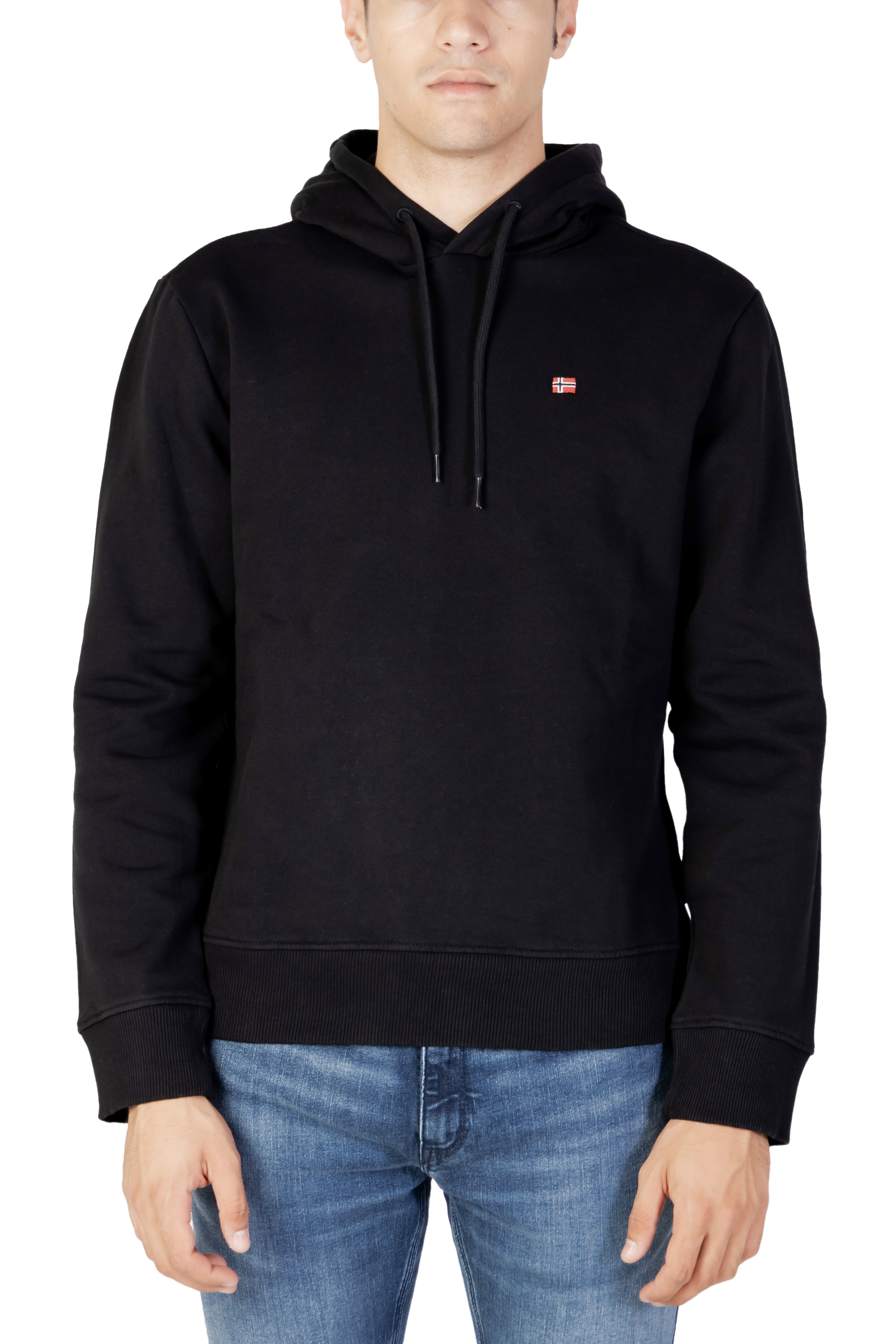 Čierna mikina Napapijri s kapucňou