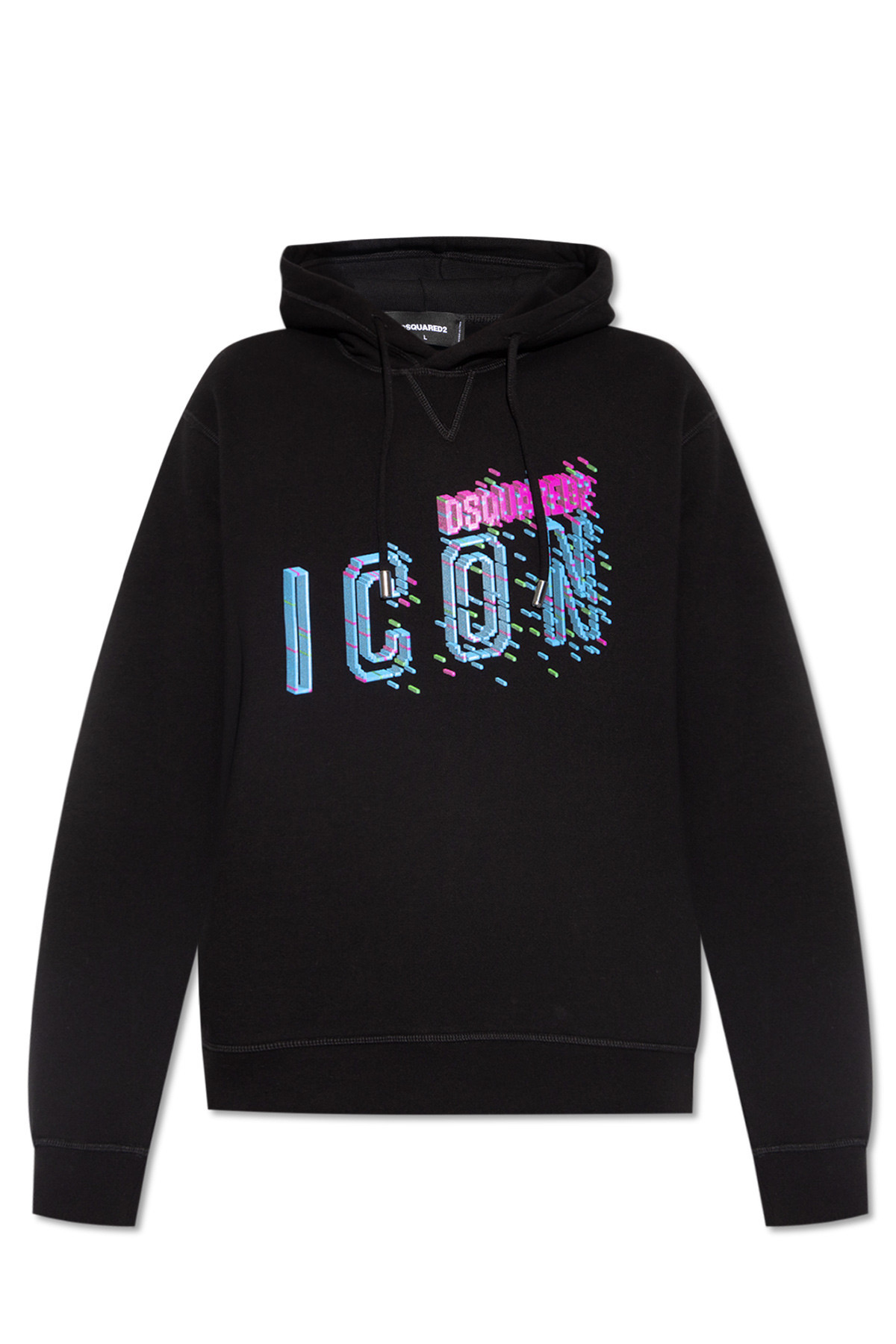 Černá mikina Dsquared s kapucí