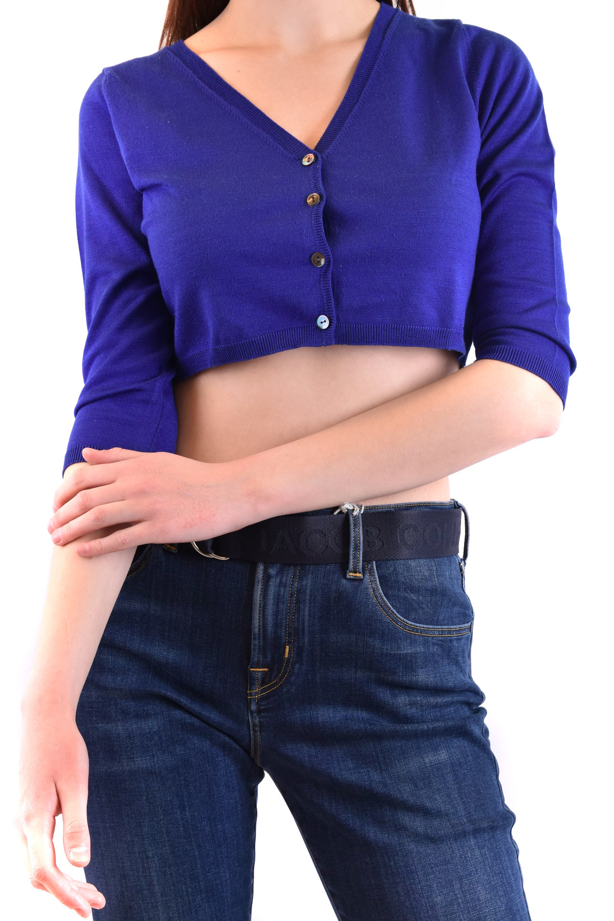 P.a.r.o.s.h. modrý crop kardigan