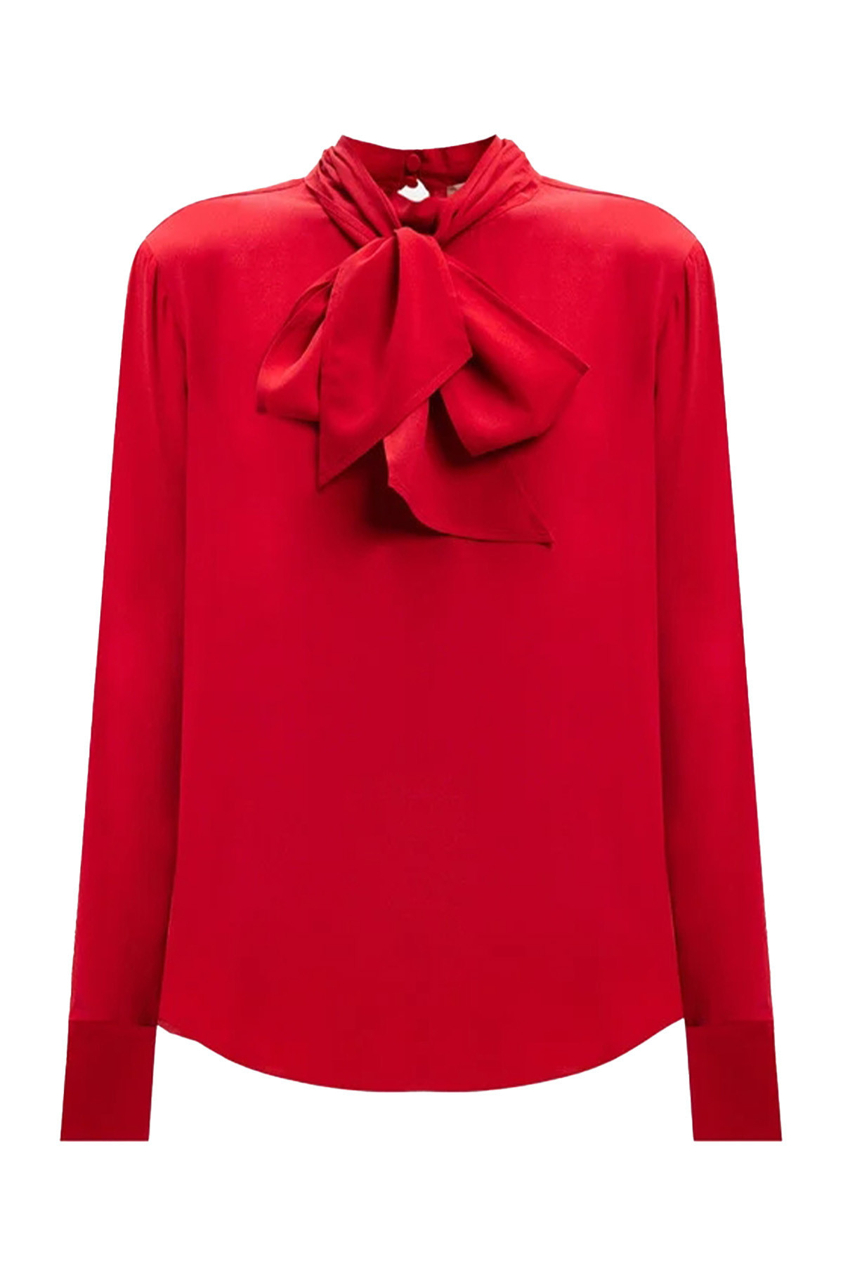 Červená blúzka s mašľou