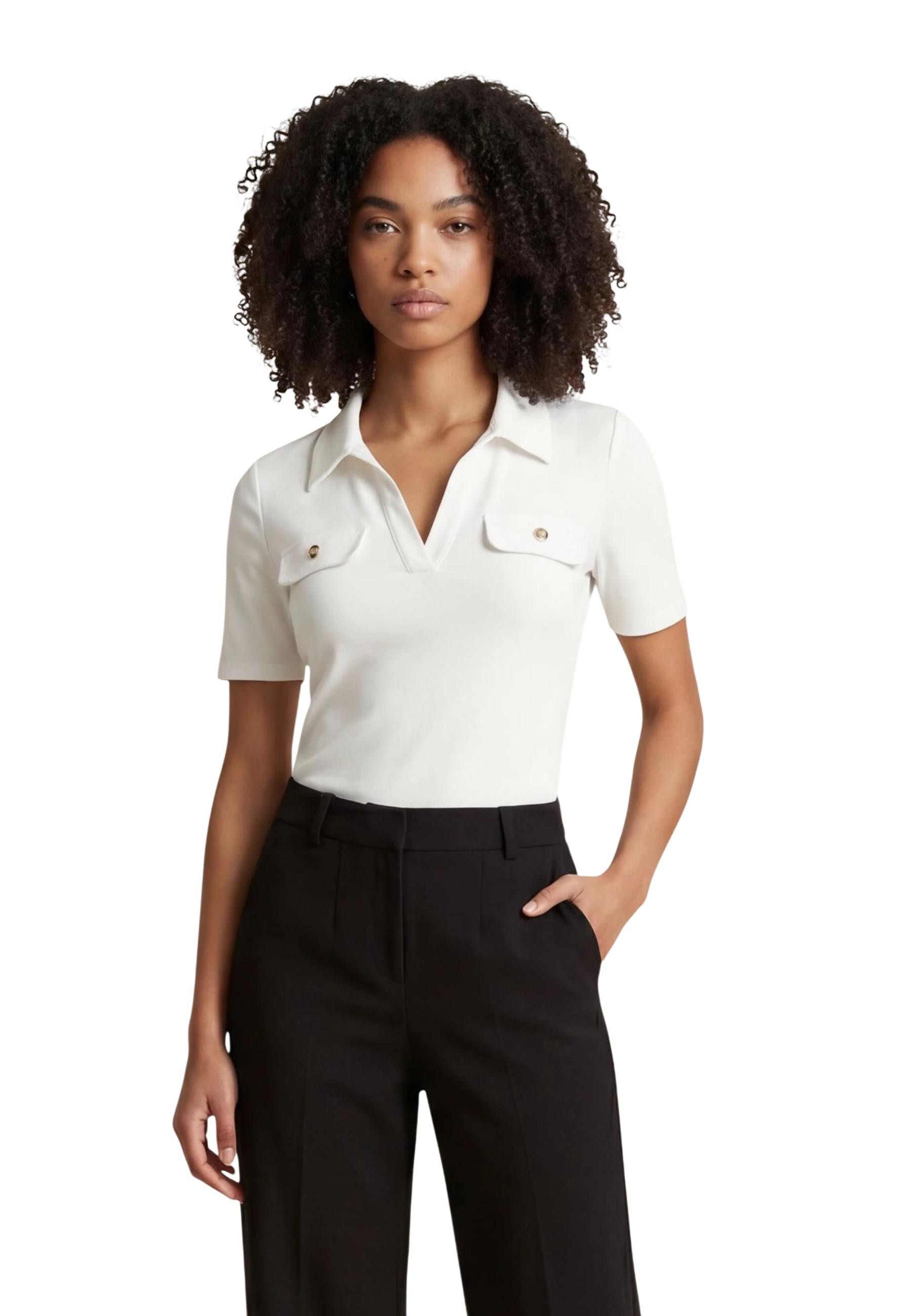 Бяла поло тениска Morgan De Toi