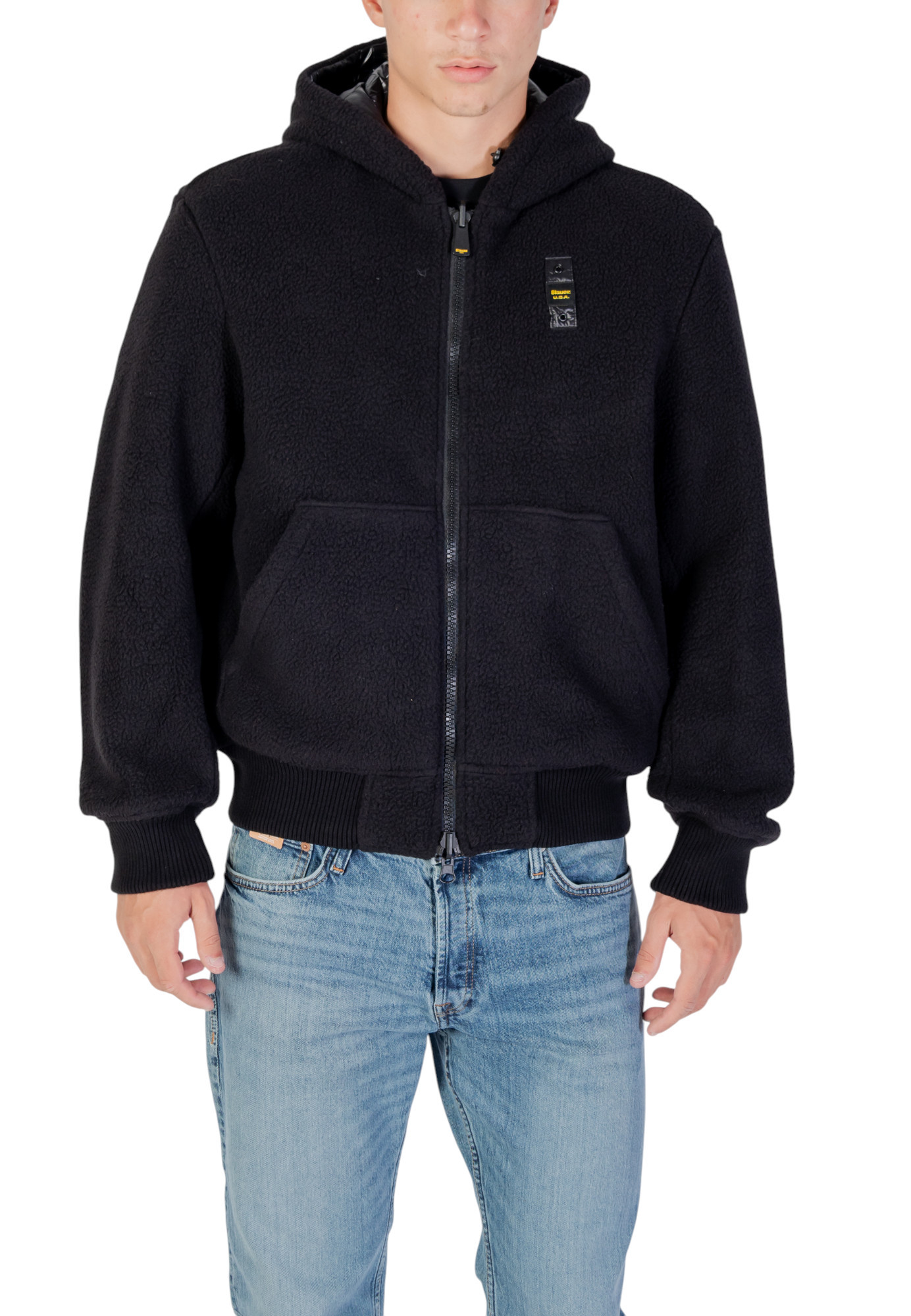 Blauer pánská mikina s kapucí