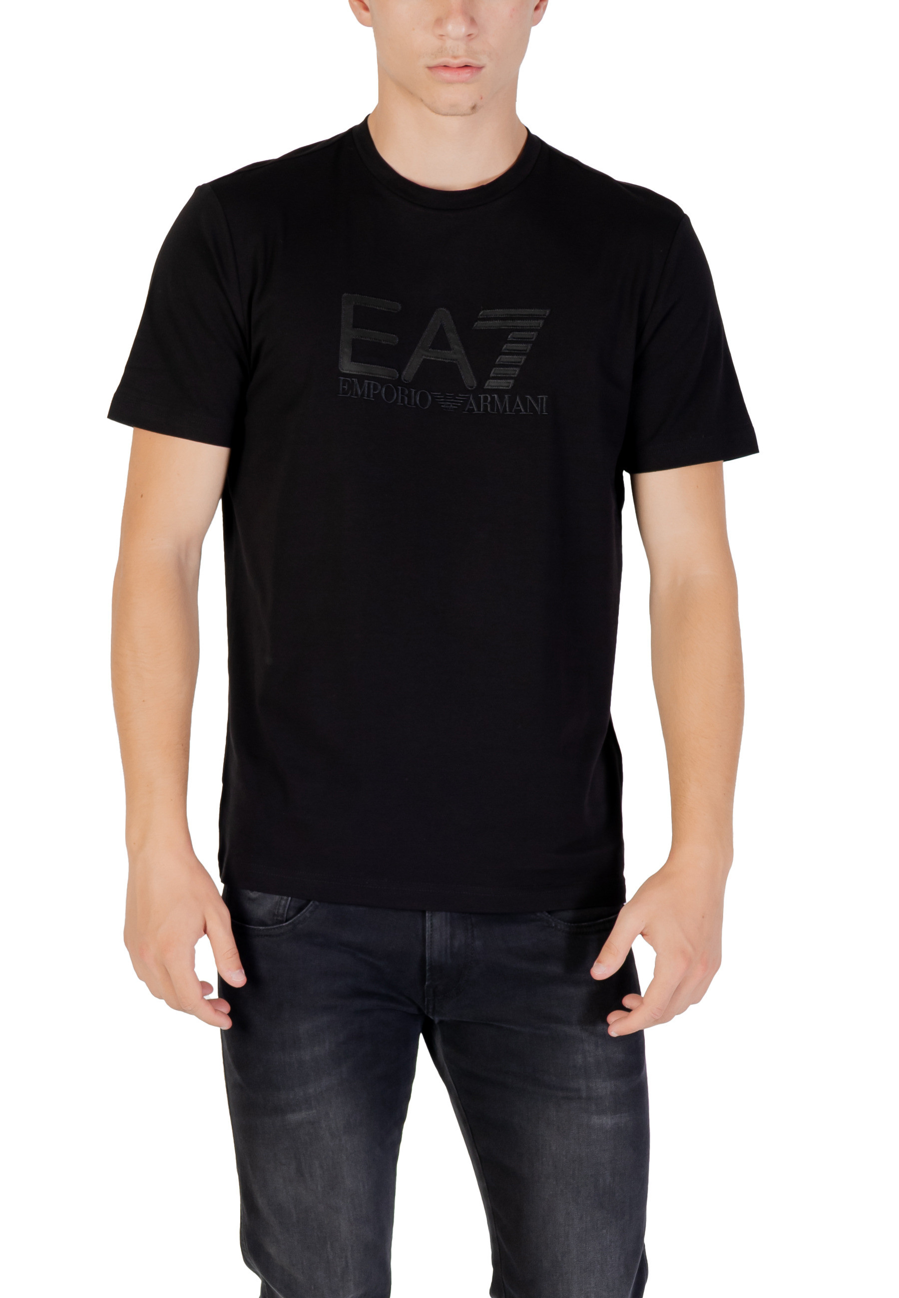 Černé triko EA7 s krátkým rukávem