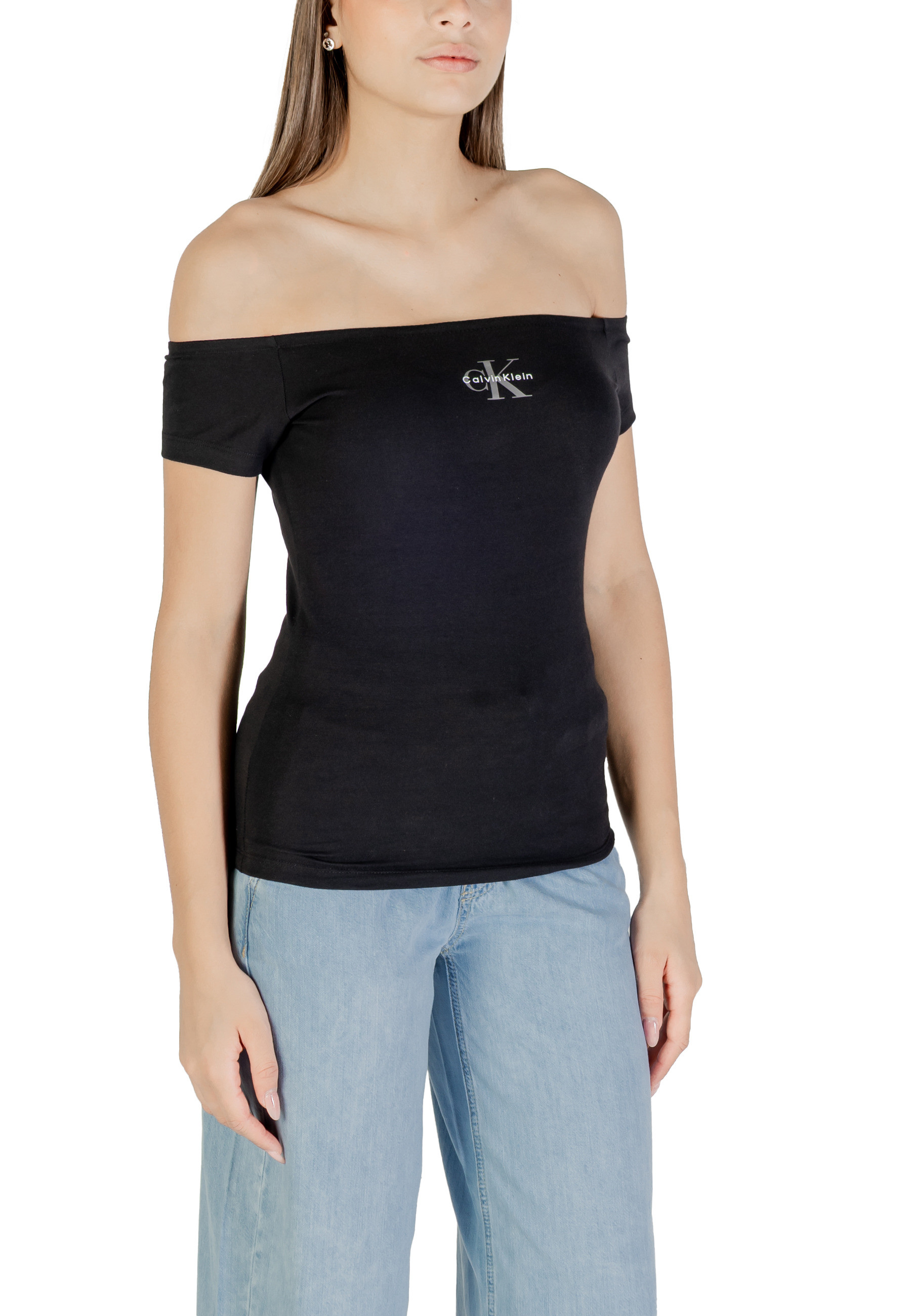 Топ с лодка деколте Calvin Klein Jeans