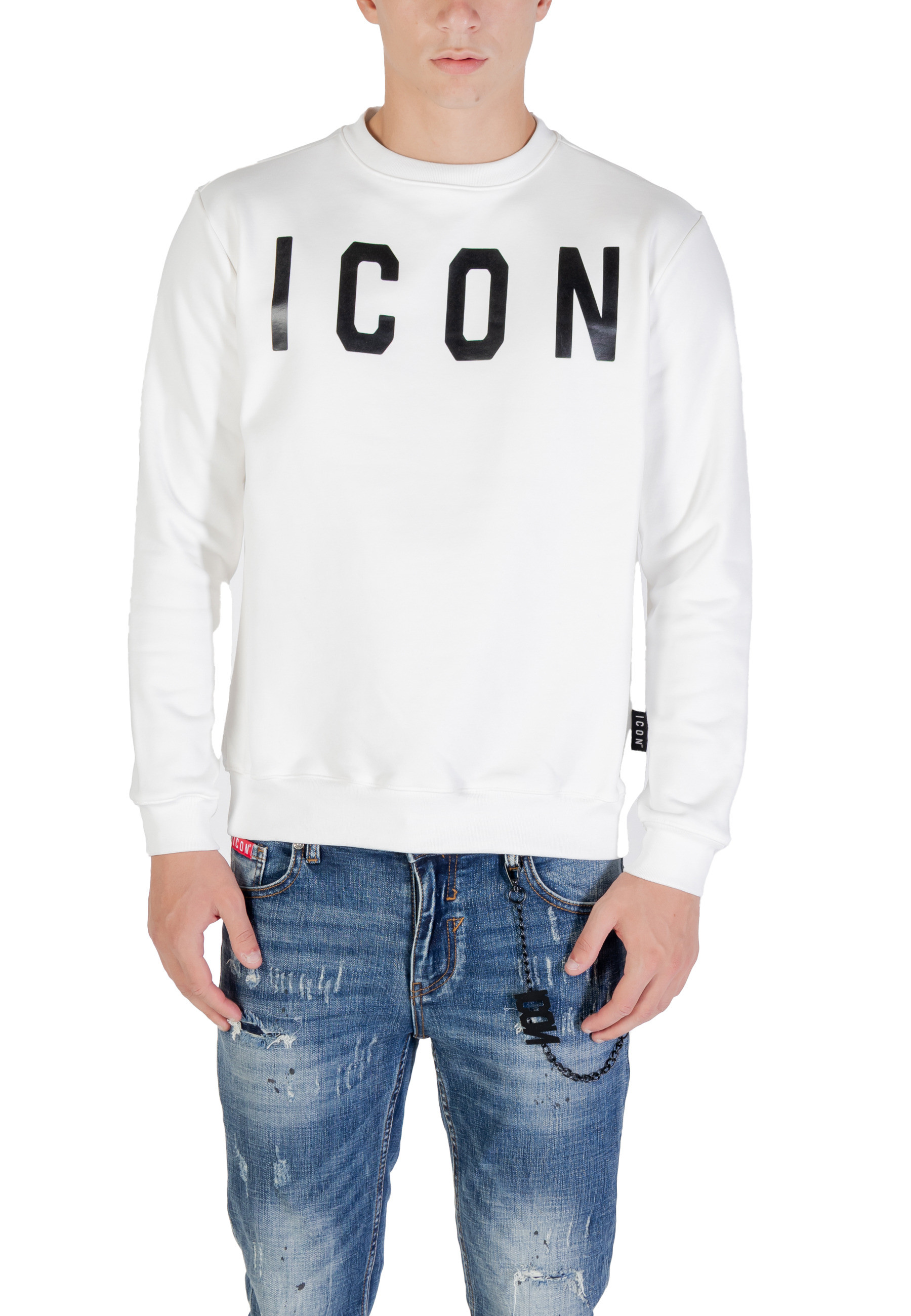 Bílá mikina ICON s potiskem