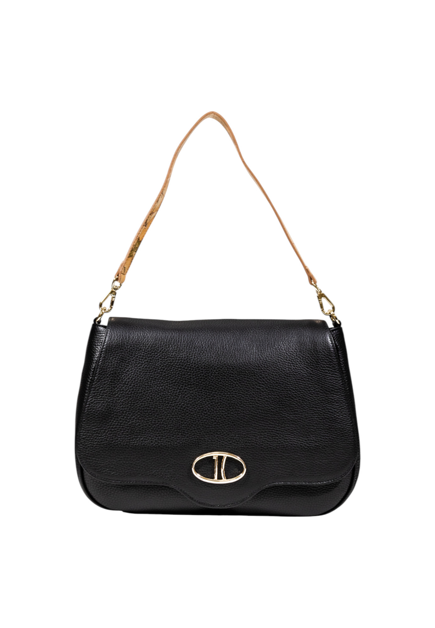 Čierna kožená kabelka Alviero Martini