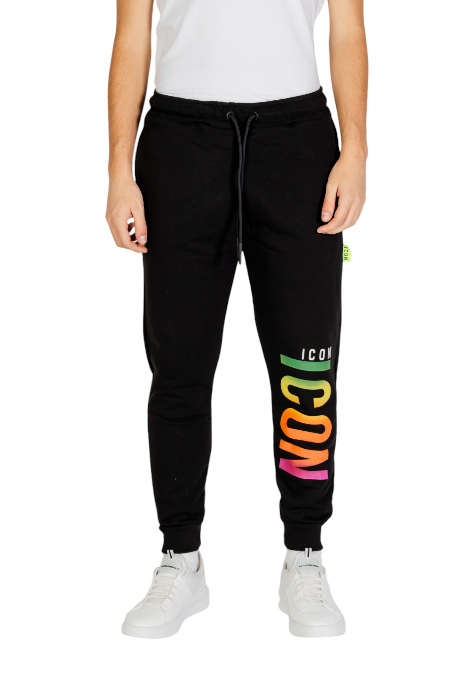 Спортни панталони Black Icon с щампа