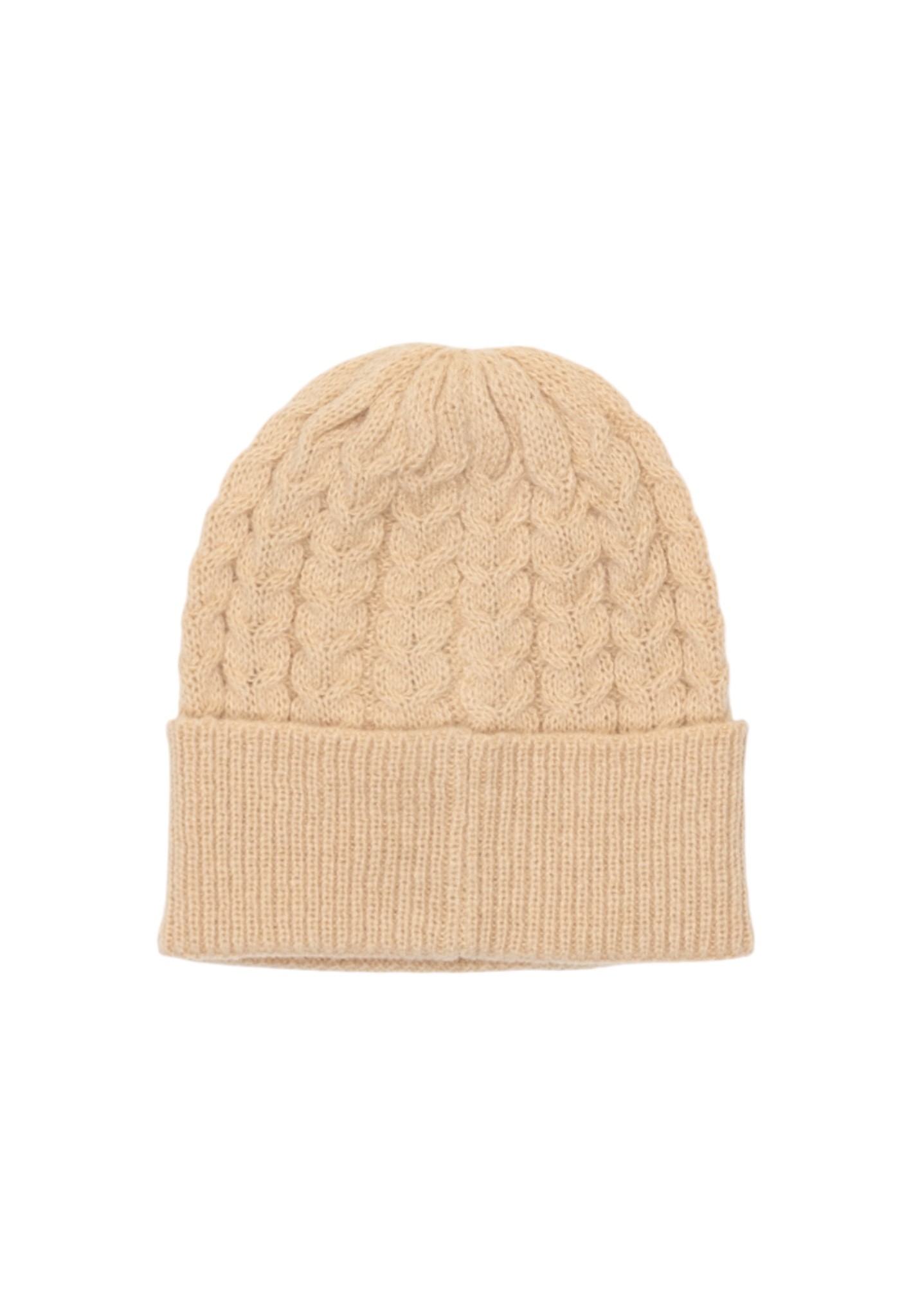 Béžová pletená čiapka