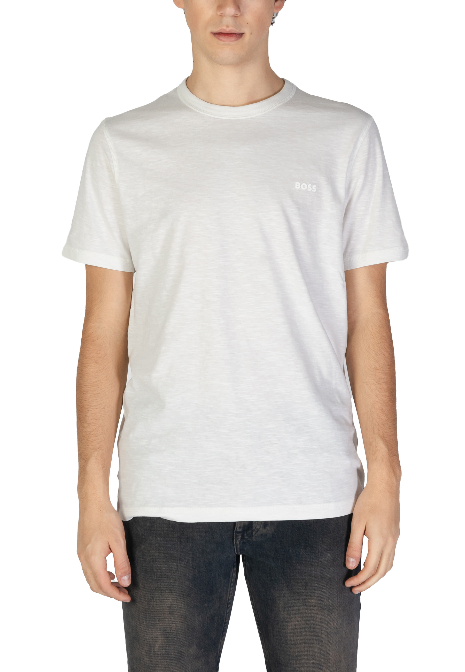 Бяла мъжка тениска Boss